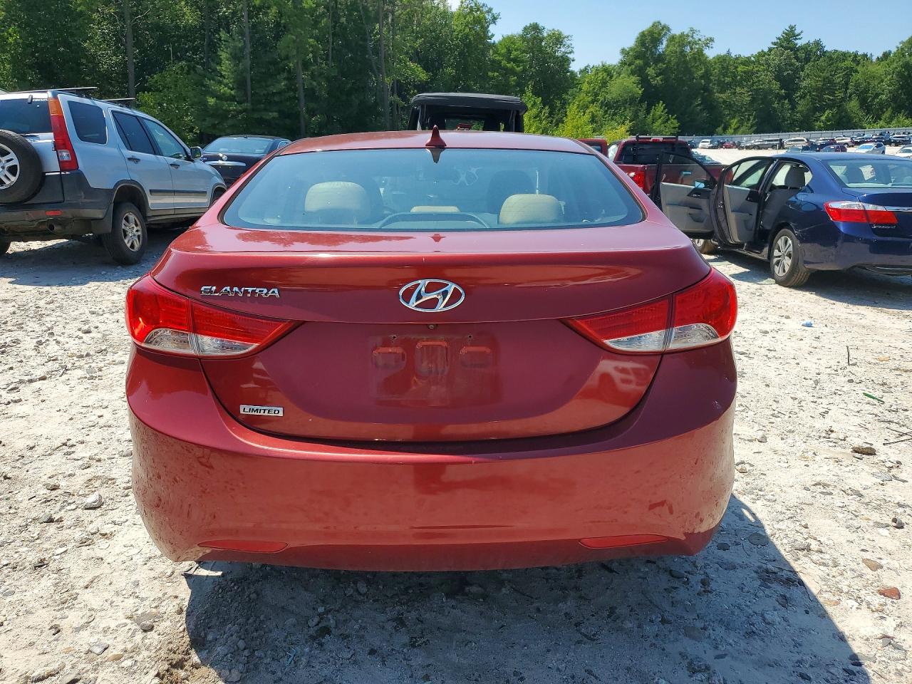 2013 Hyundai Elantra Limited Red vin: 5NPDH4AE6DH277420