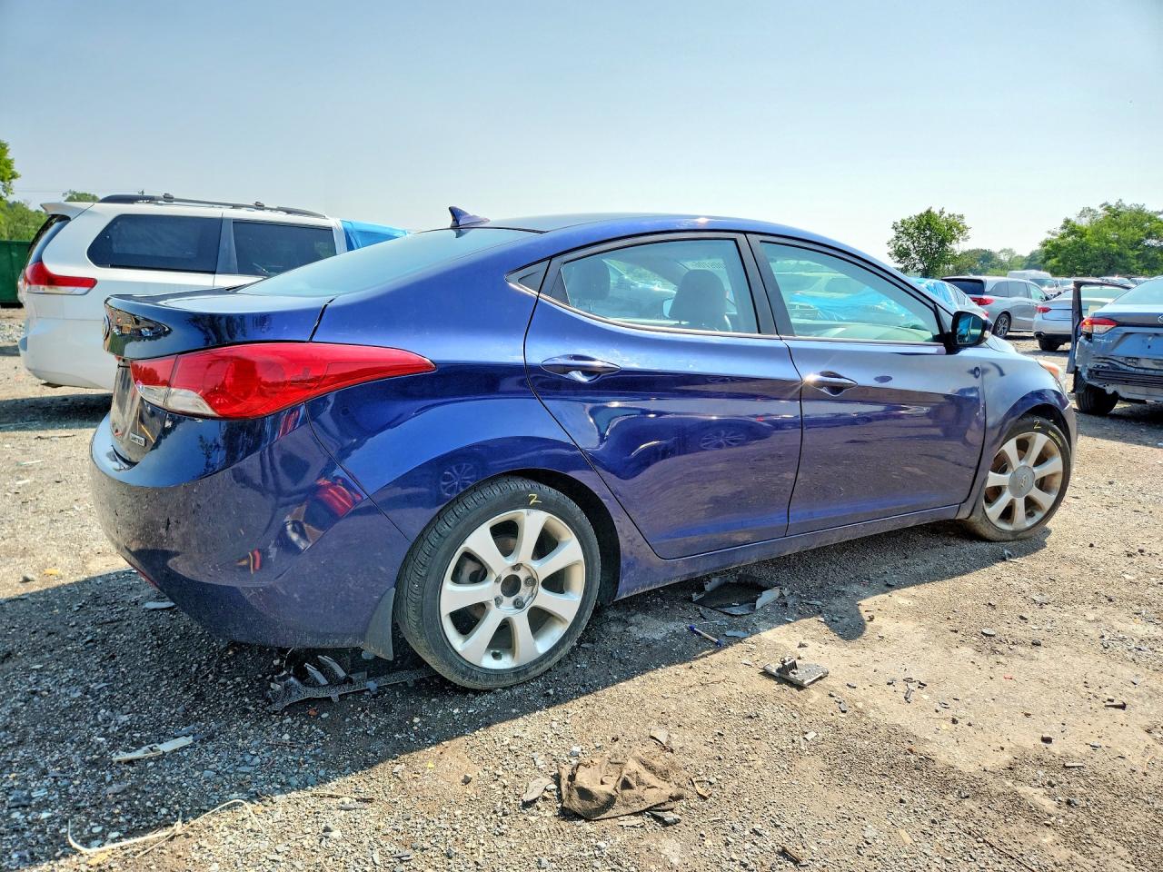 2013 Hyundai Elantra Limited Blue vin: 5NPDH4AE6DH280169