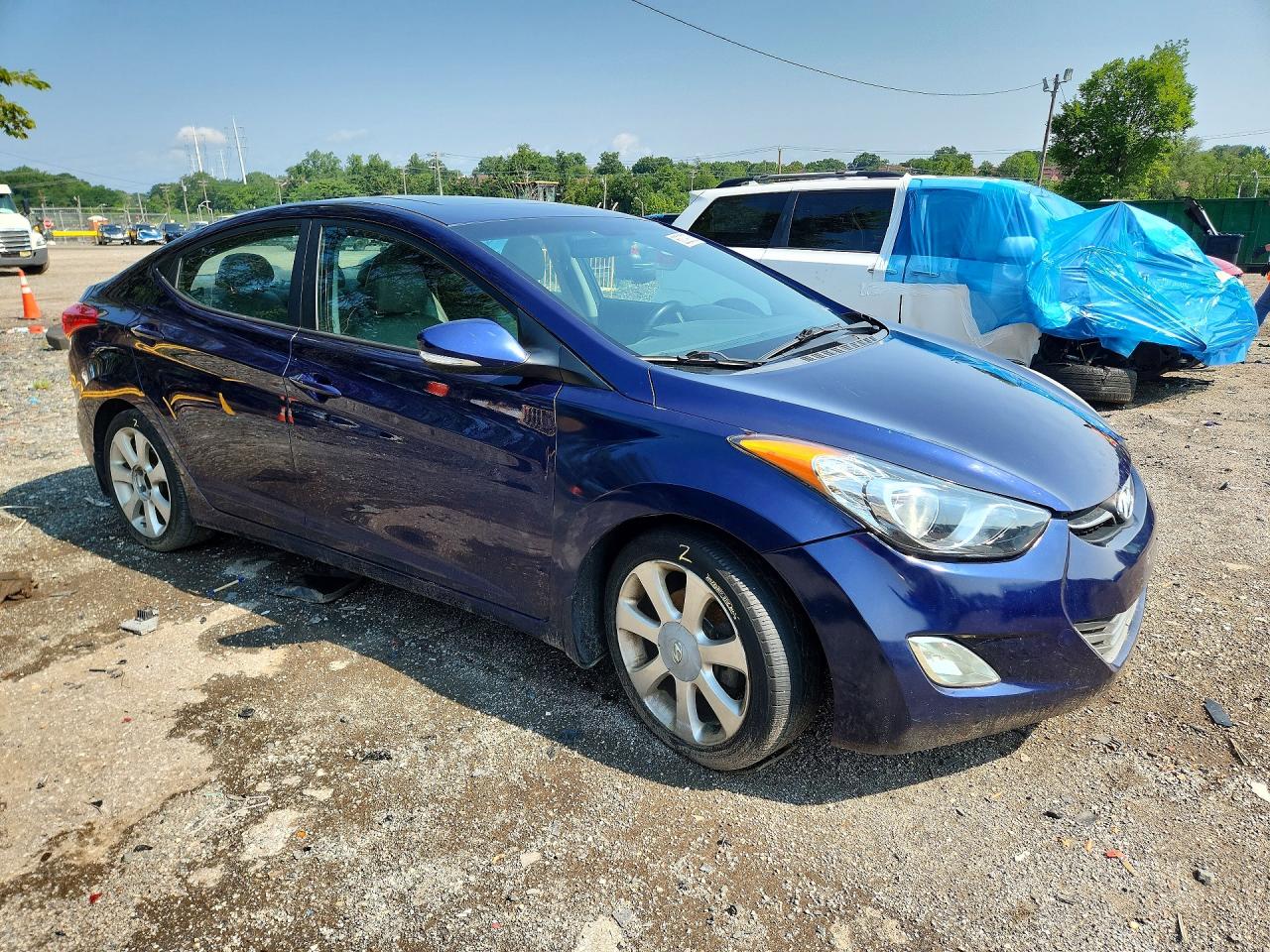 2013 Hyundai Elantra Limited Blue vin: 5NPDH4AE6DH280169