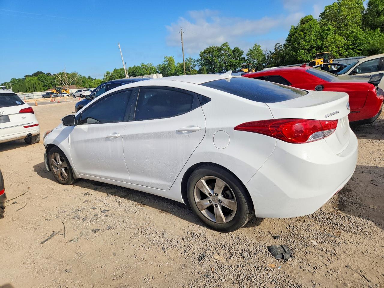2013 Hyundai Elantra Gls White vin: 5NPDH4AE6DH285601