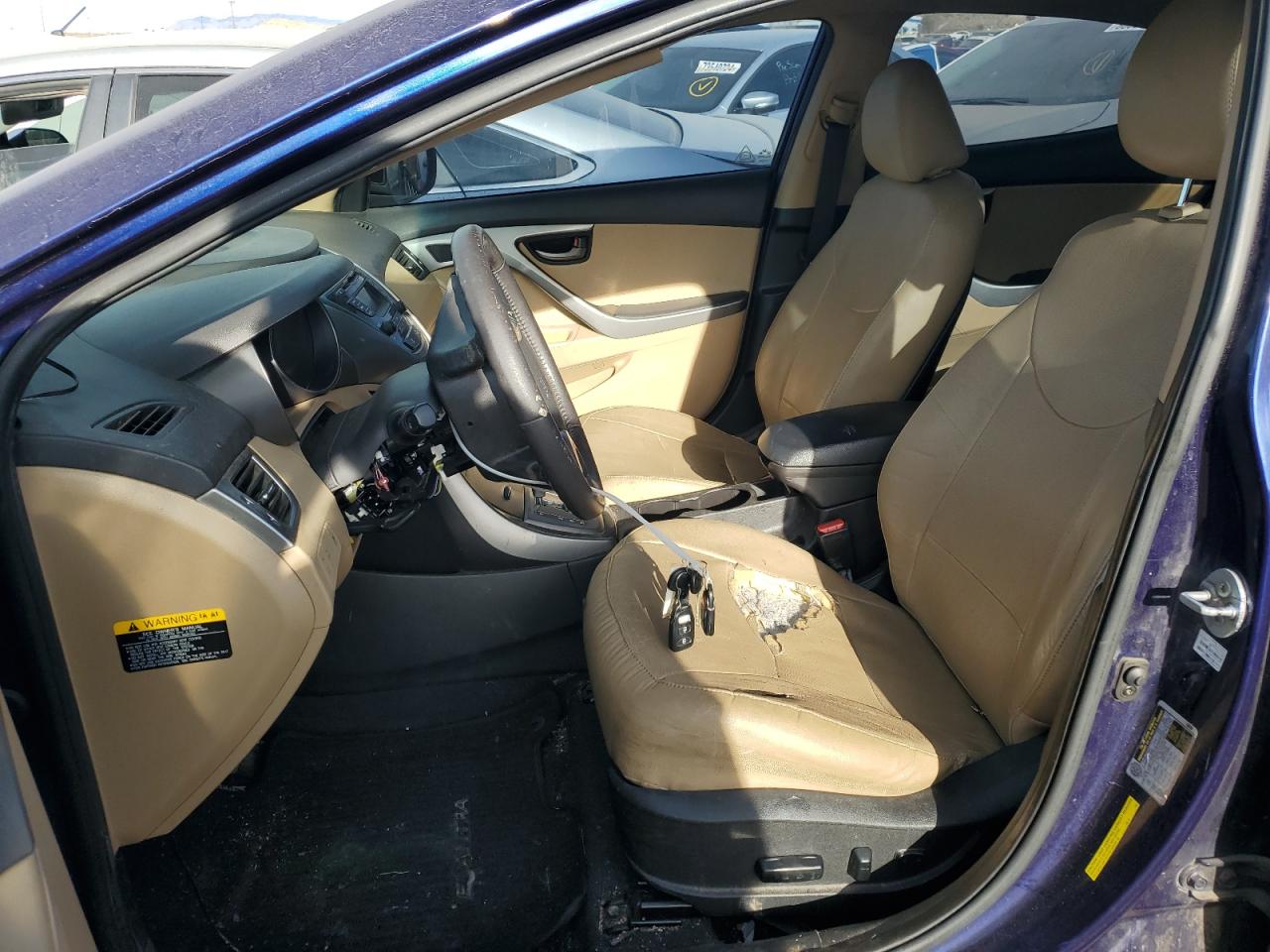 2013 Hyundai Elantra Gls Blue vin: 5NPDH4AE6DH287218