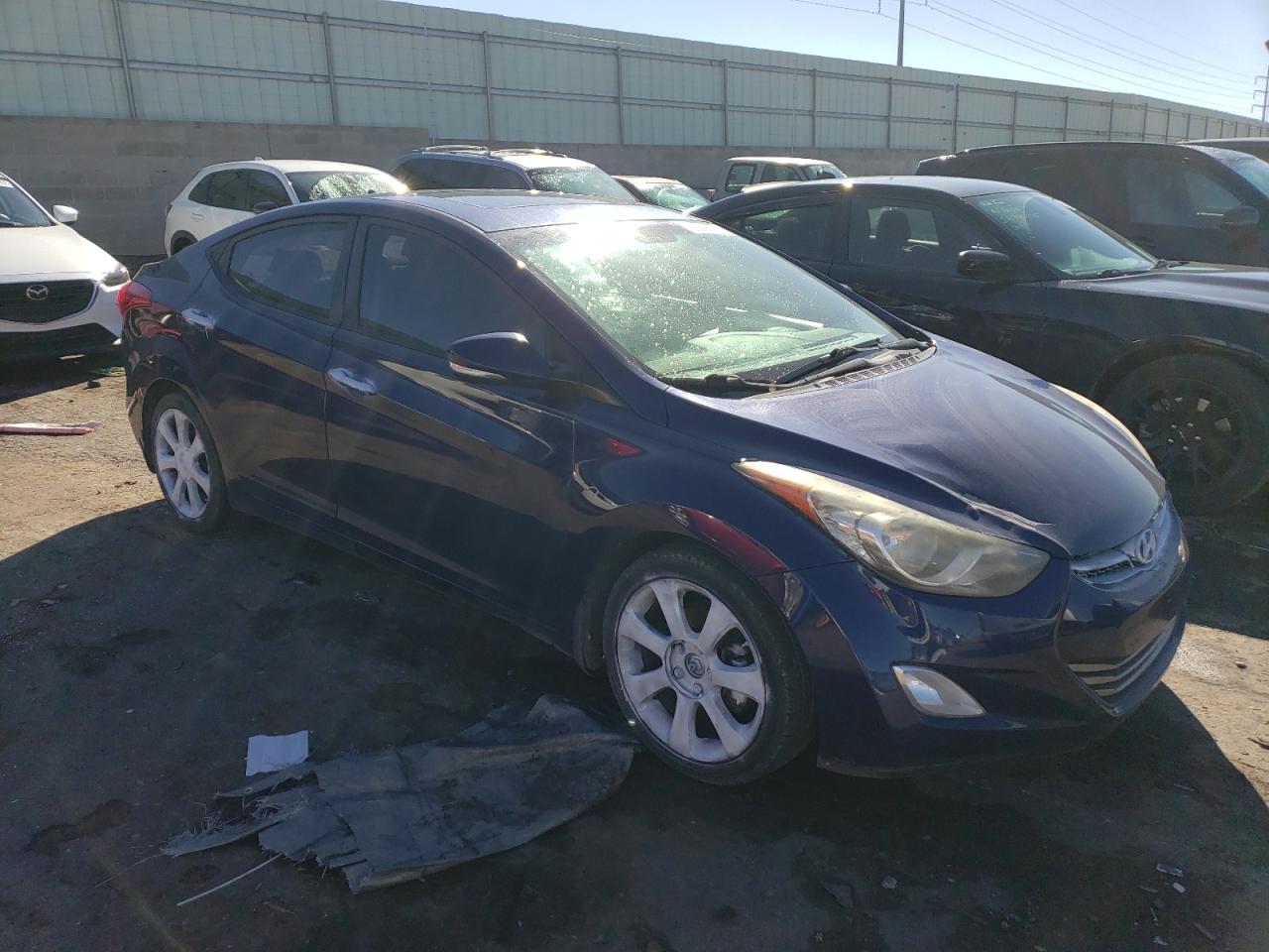2013 Hyundai Elantra Gls Blue vin: 5NPDH4AE6DH287218