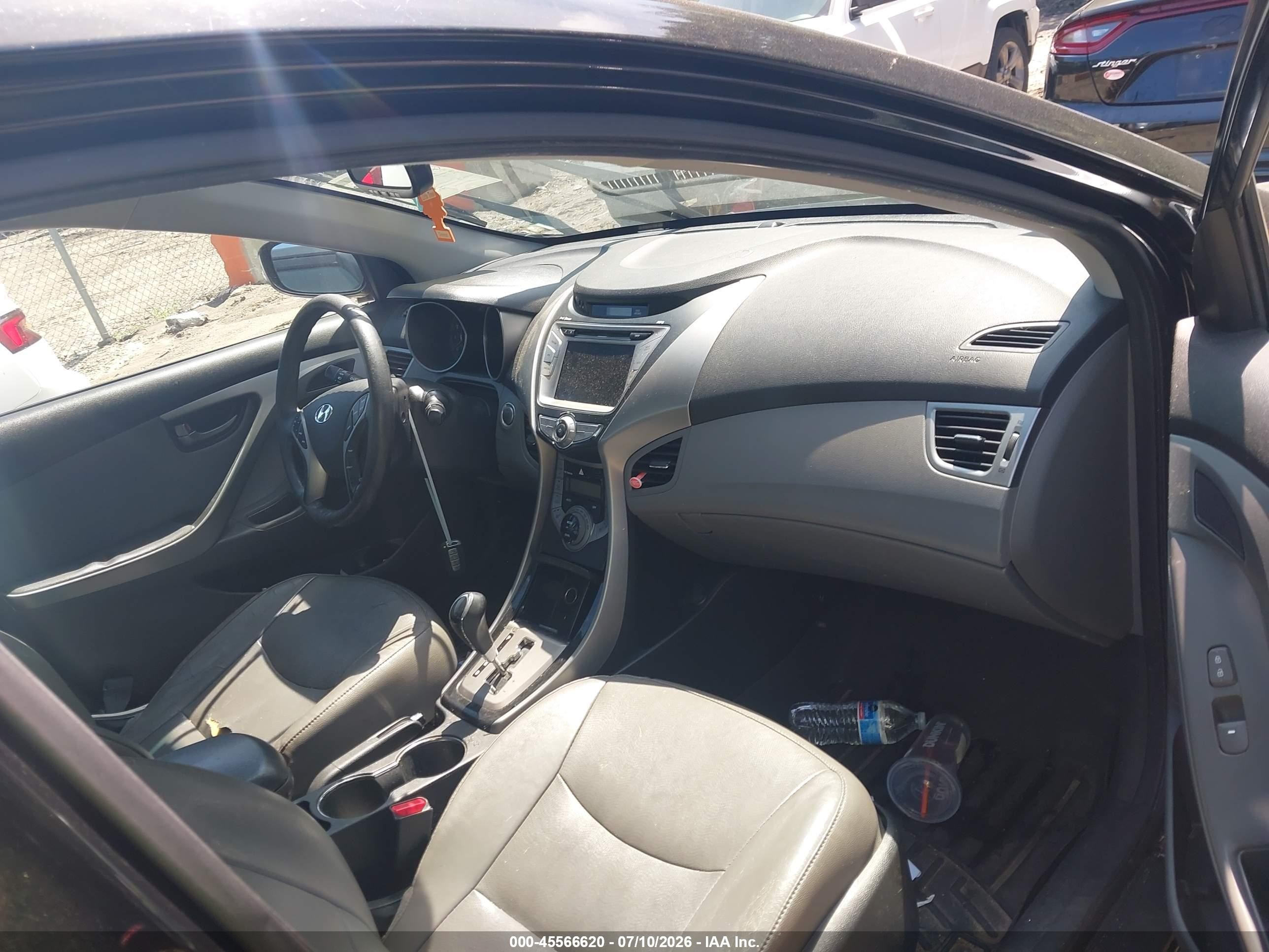 2013 Hyundai Elantra Limited Black vin: 5NPDH4AE6DH287705