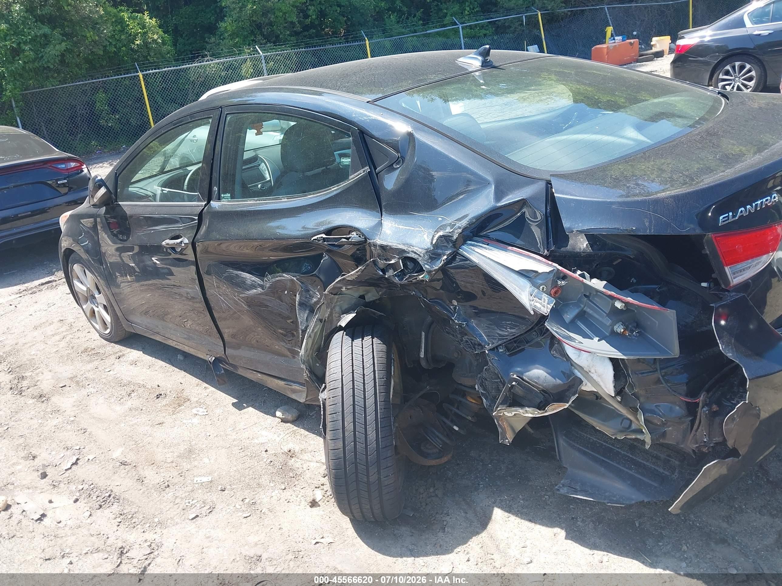 2013 Hyundai Elantra Limited Черный vin: 5NPDH4AE6DH287705