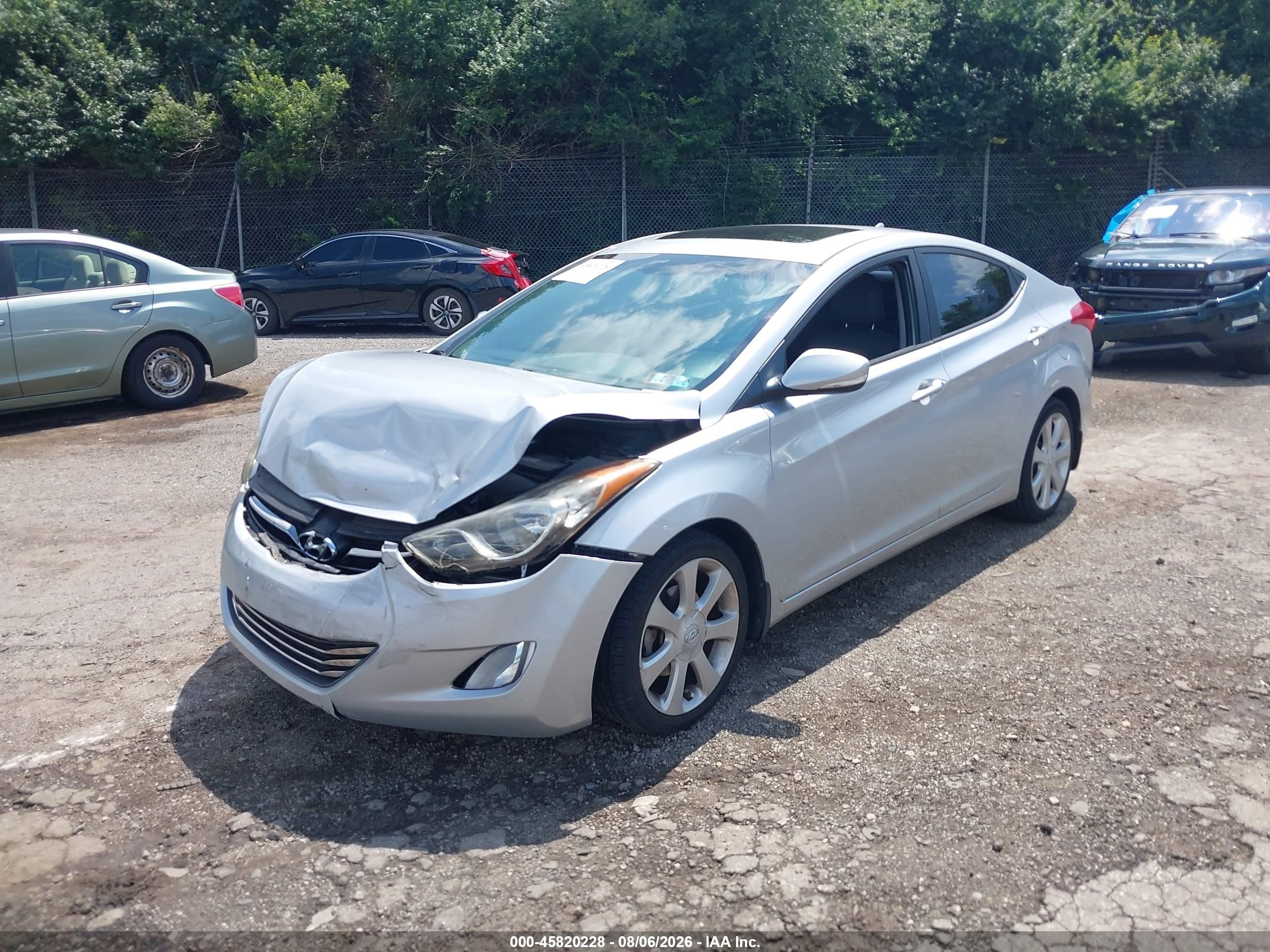 2013 Hyundai Elantra Limited Серебряный vin: 5NPDH4AE6DH289762