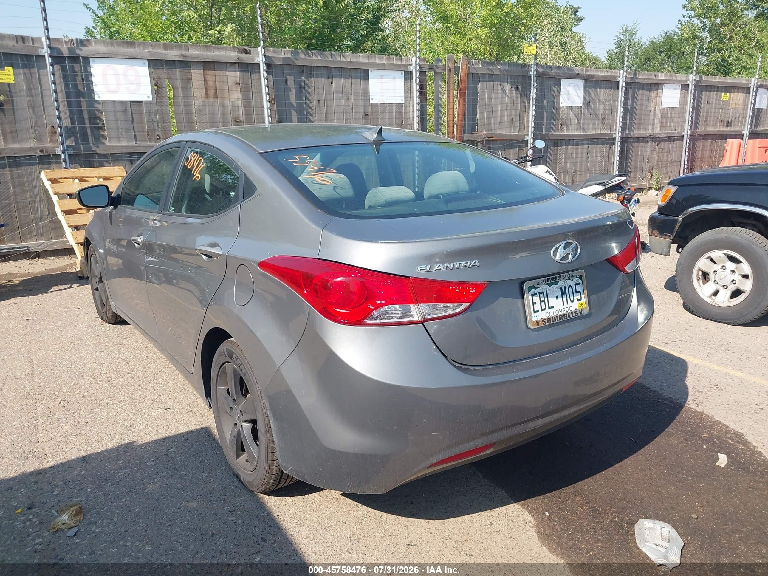 2013 Hyundai Elantra Gls Gray vin: 5NPDH4AE6DH289857