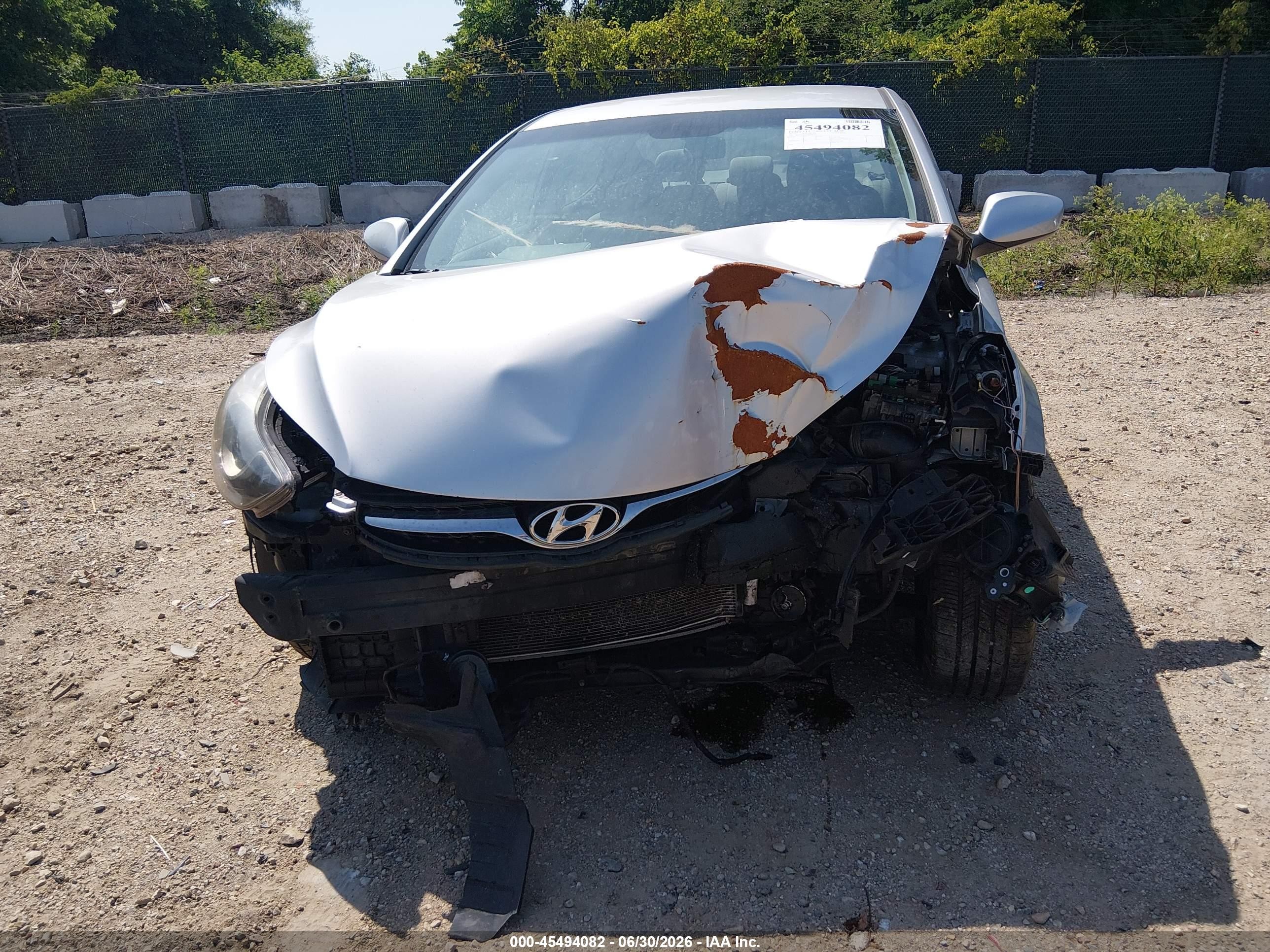 2013 Hyundai Elantra Gls Silver vin: 5NPDH4AE6DH292032