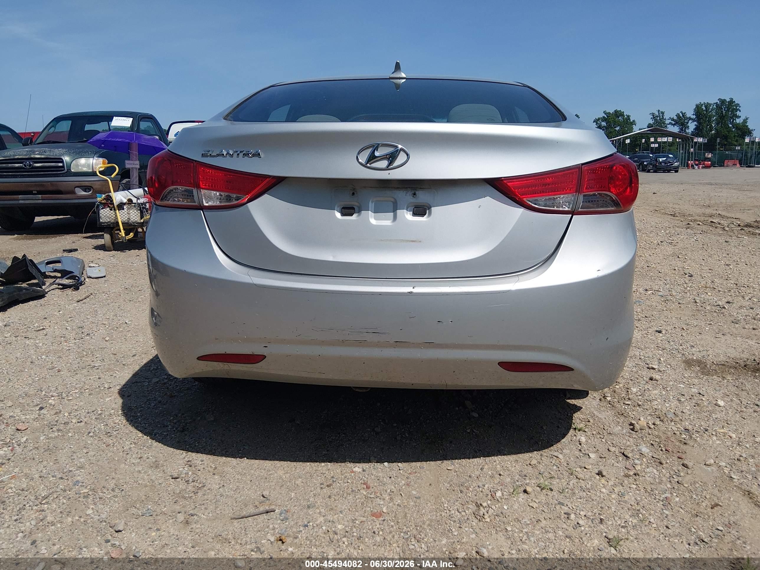2013 Hyundai Elantra Gls Silver vin: 5NPDH4AE6DH292032