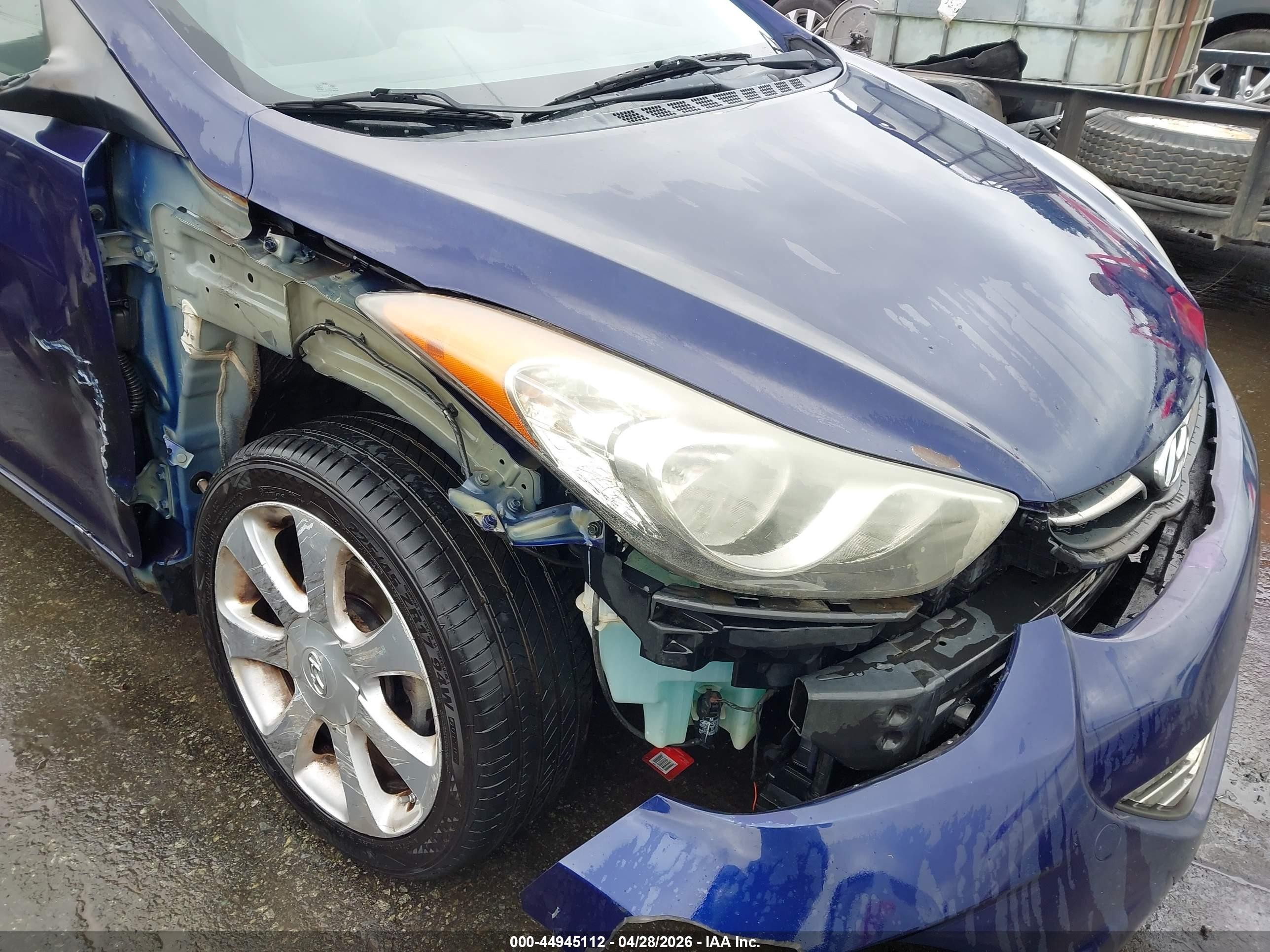 2013 Hyundai Elantra Limited Blue vin: 5NPDH4AE6DH299935