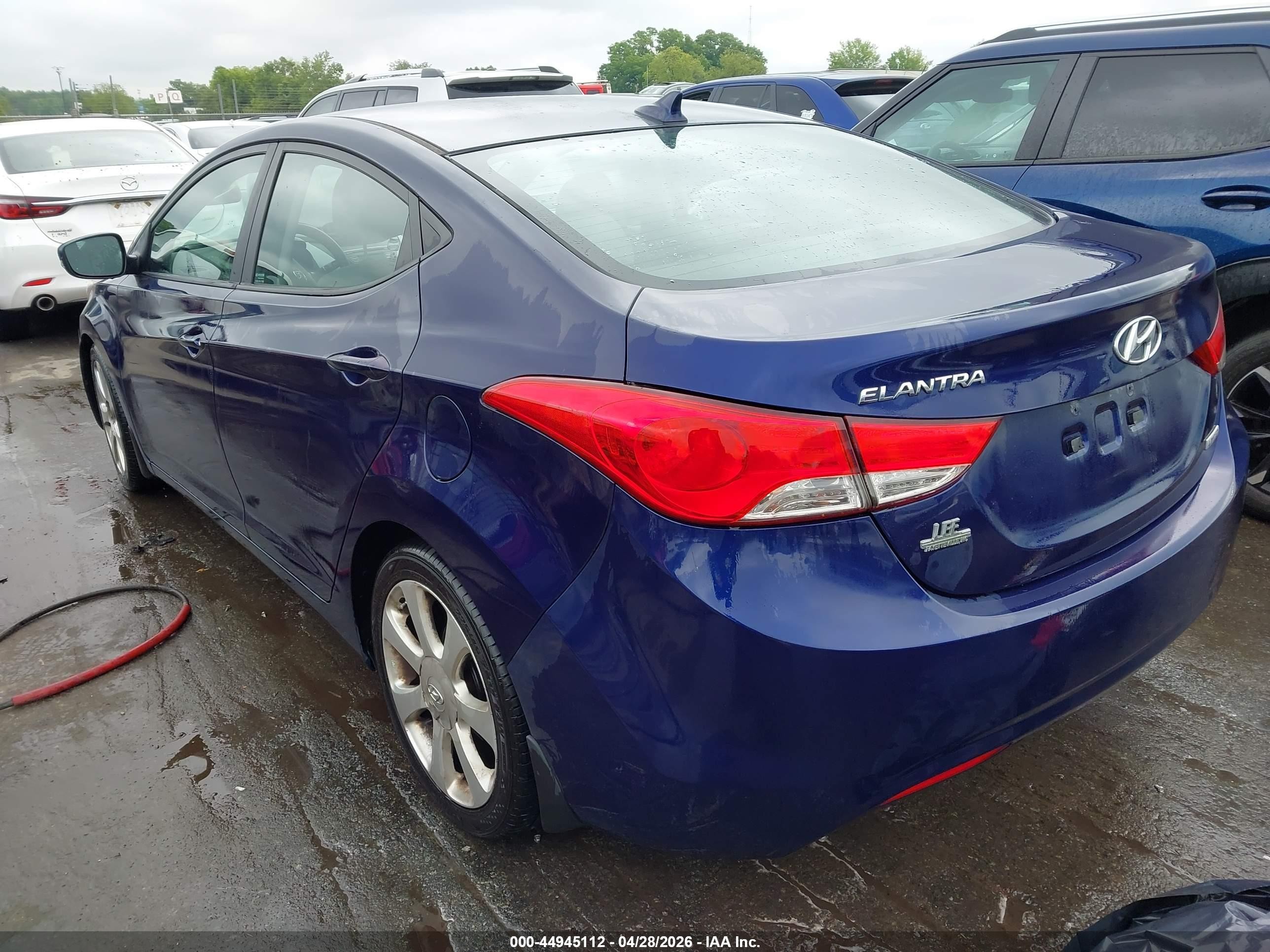 2013 Hyundai Elantra Limited Blue vin: 5NPDH4AE6DH299935