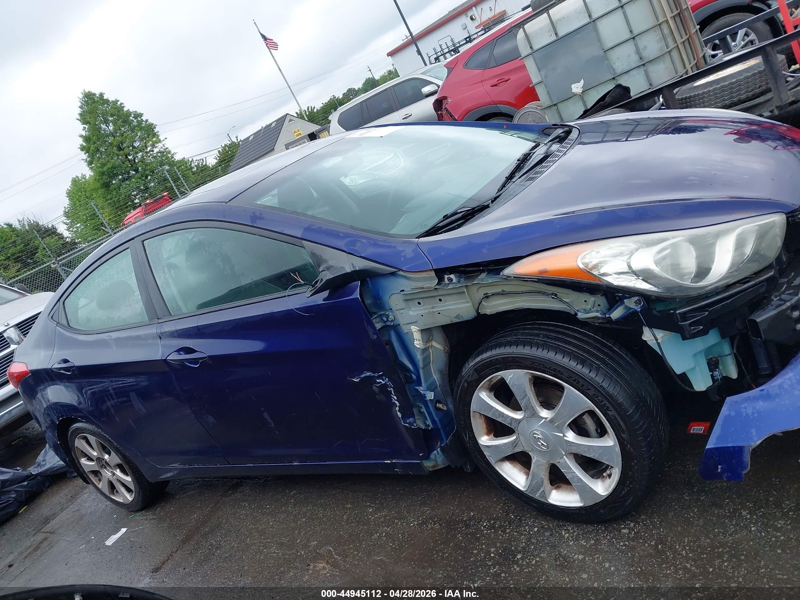 2013 Hyundai Elantra Limited Blue vin: 5NPDH4AE6DH299935