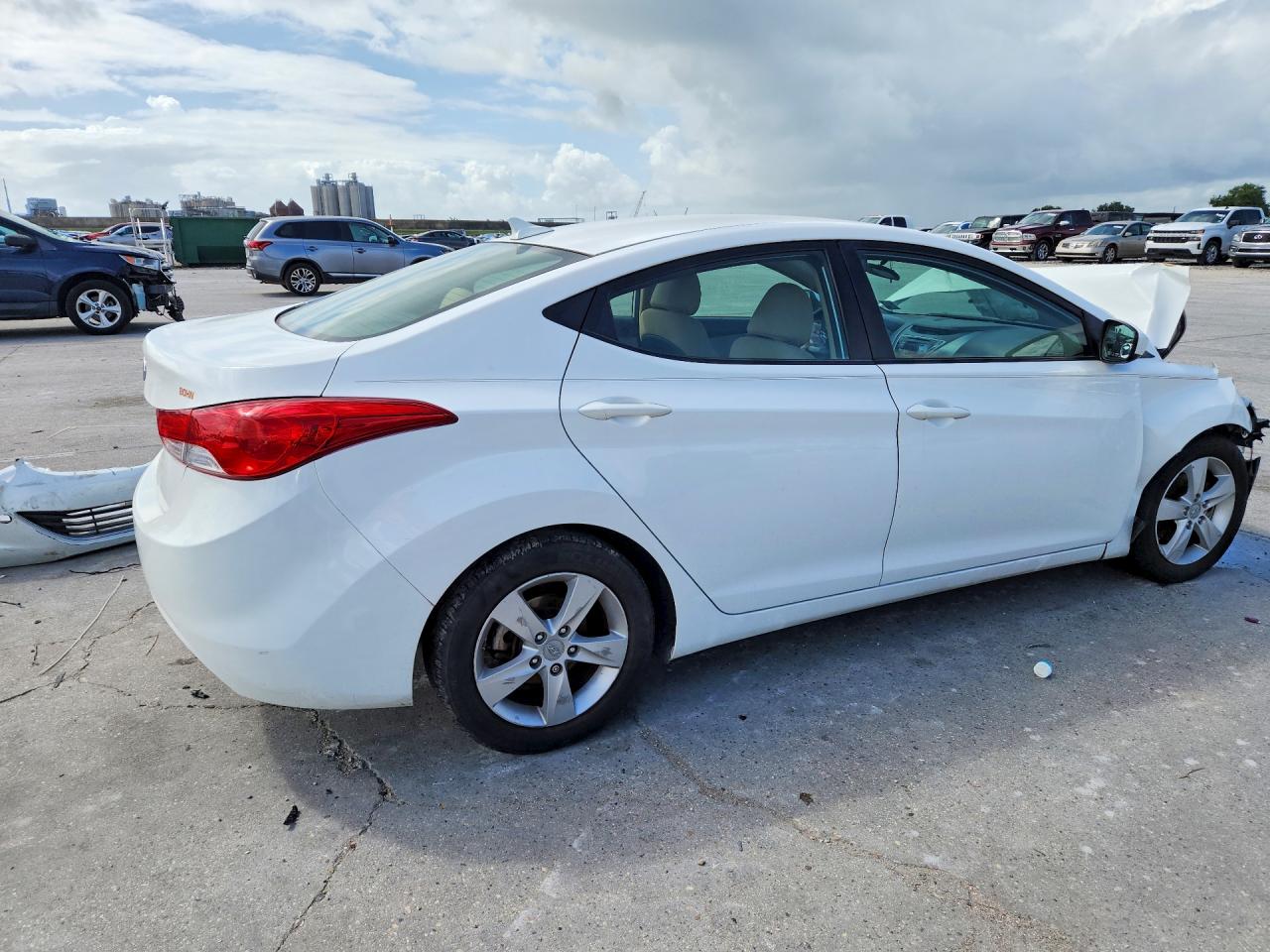 2013 Hyundai Elantra Gls White vin: 5NPDH4AE6DH306849