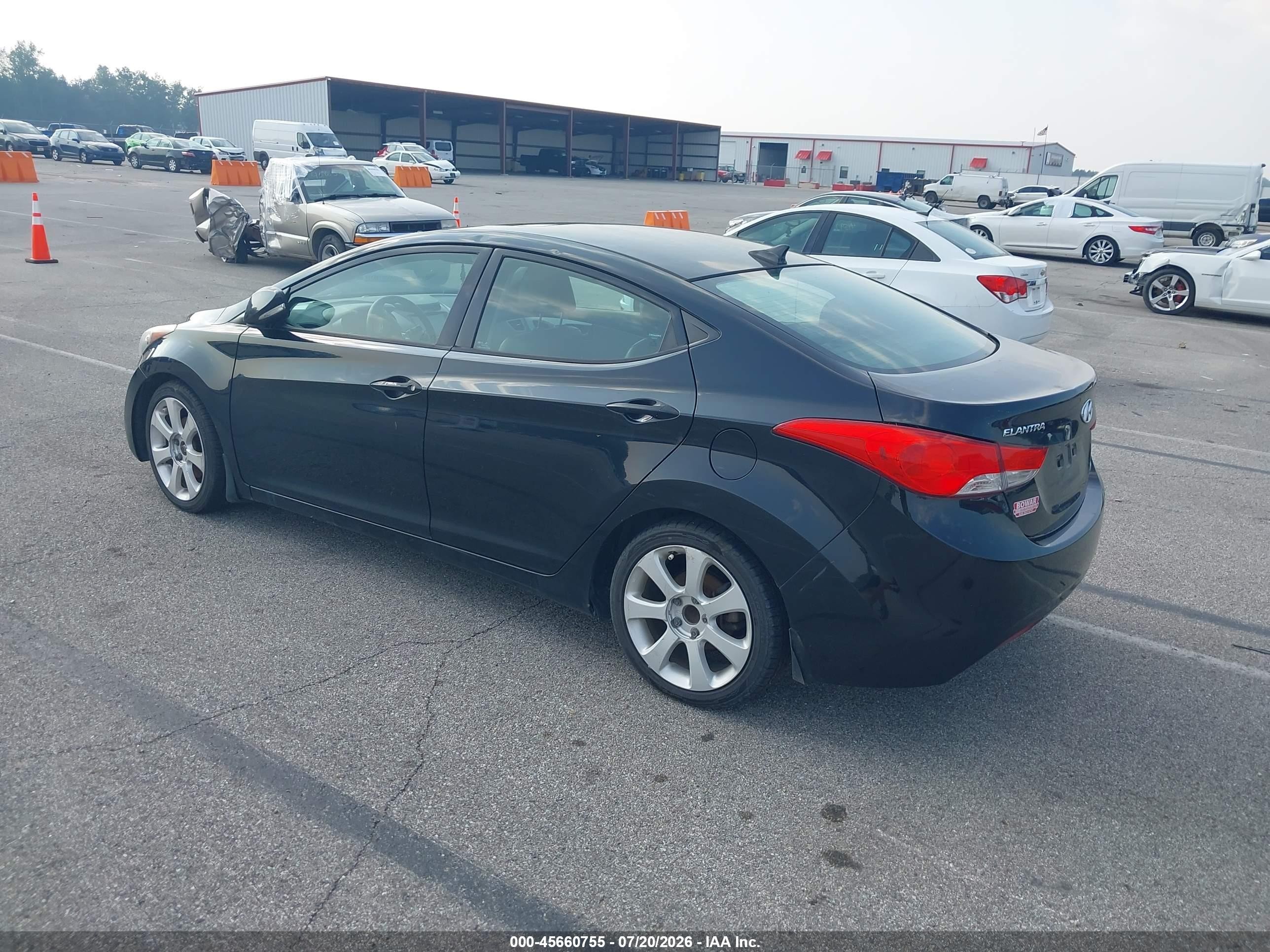 2013 Hyundai Elantra Limited Black vin: 5NPDH4AE6DH318242