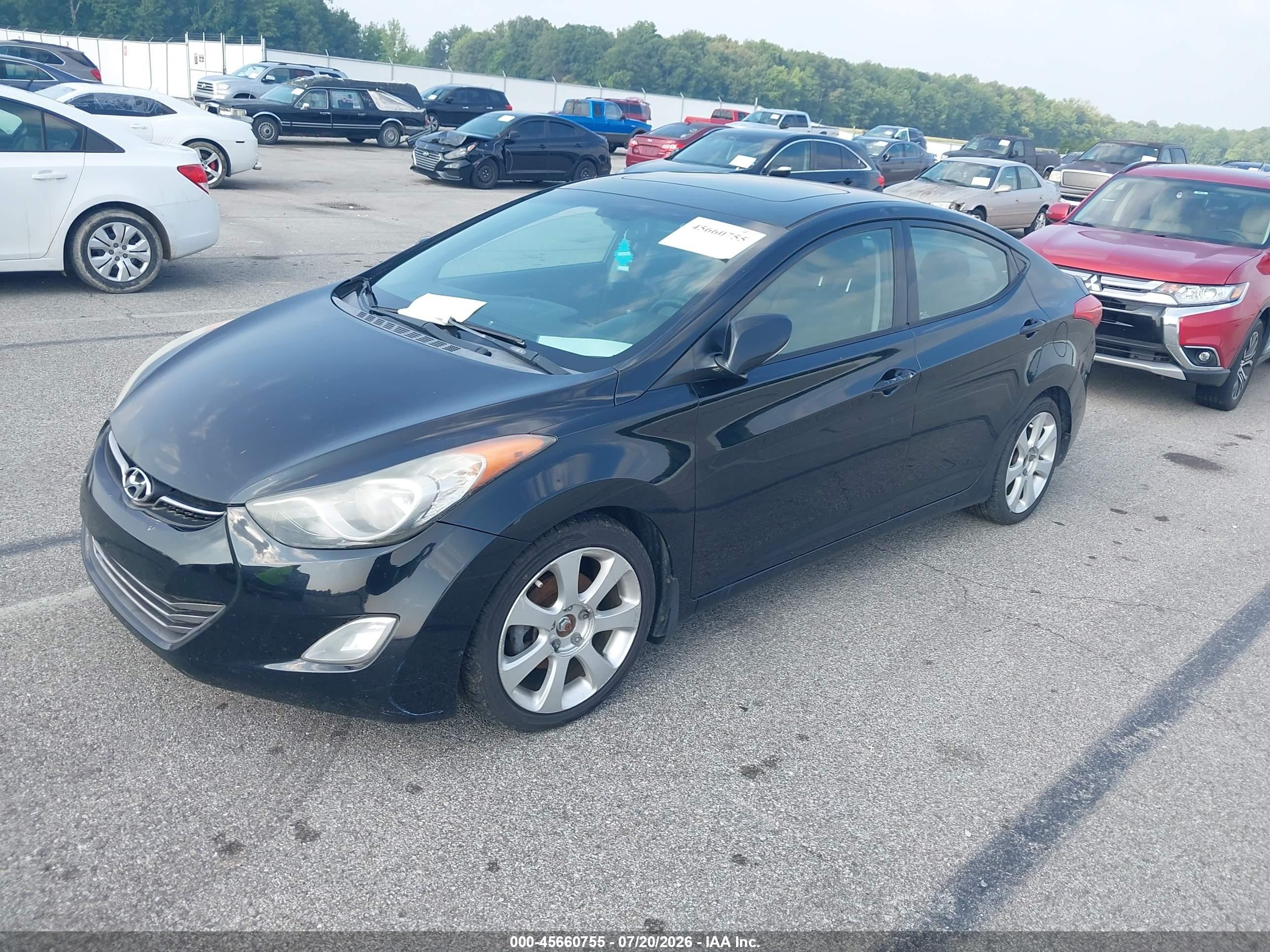 2013 Hyundai Elantra Limited Black vin: 5NPDH4AE6DH318242