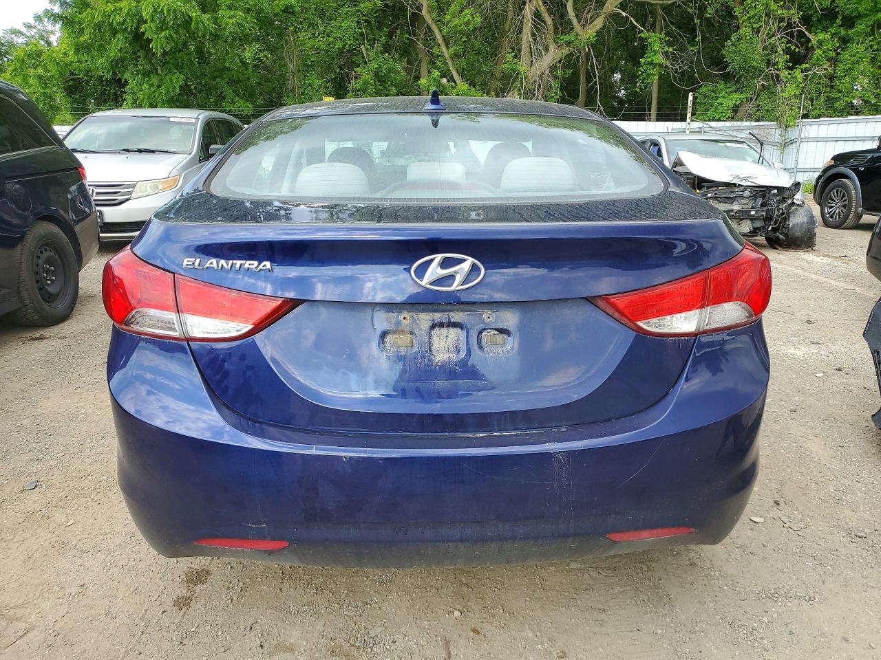 2013 Hyundai Elantra Gls Blue vin: 5NPDH4AE6DH319634