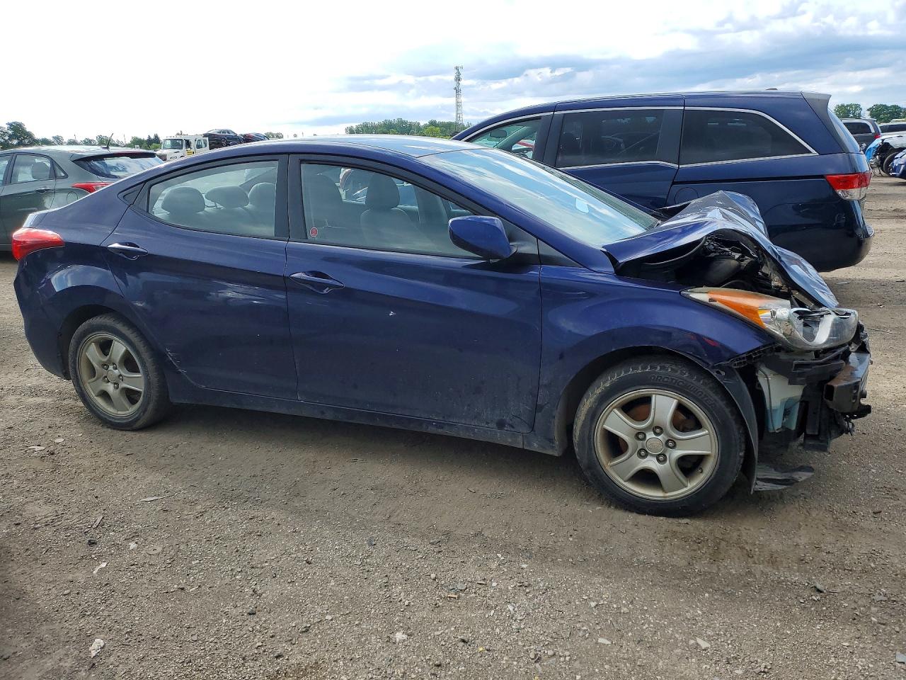 2013 Hyundai Elantra Gls Blue vin: 5NPDH4AE6DH319634