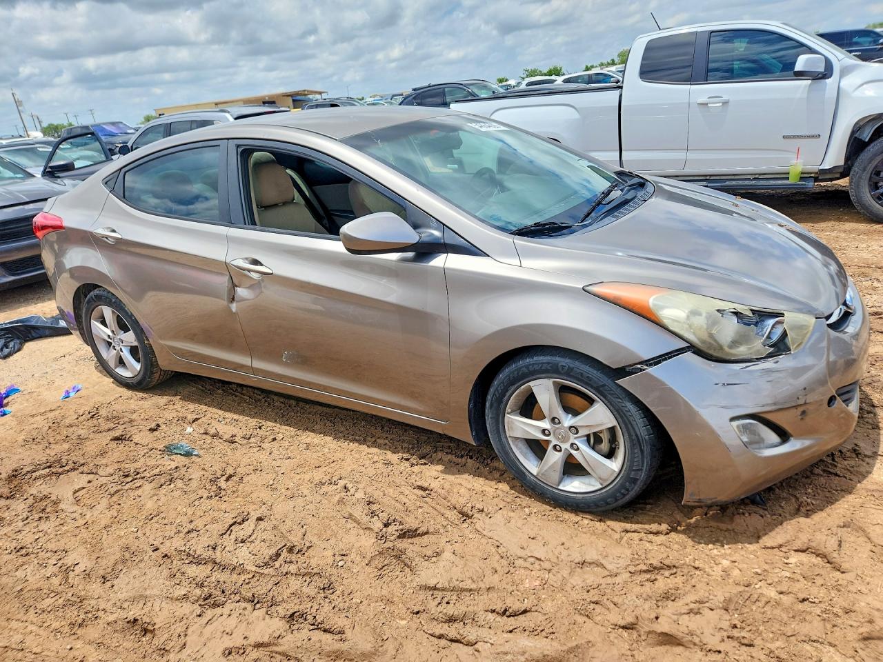 2013 Hyundai Elantra Gls Gray vin: 5NPDH4AE6DH323120