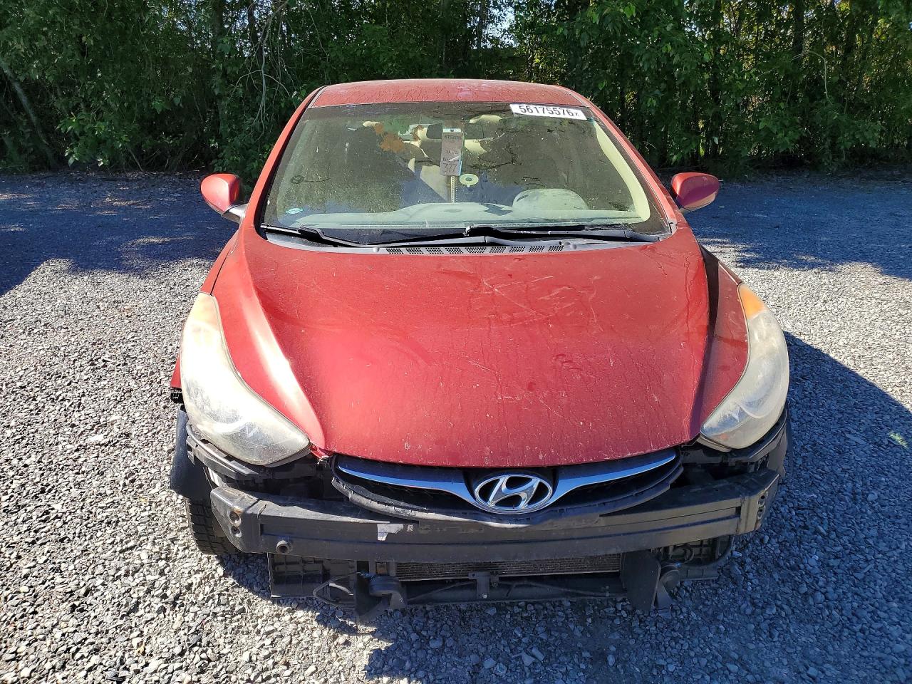 2013 Hyundai Elantra Gls Red vin: 5NPDH4AE6DH324459
