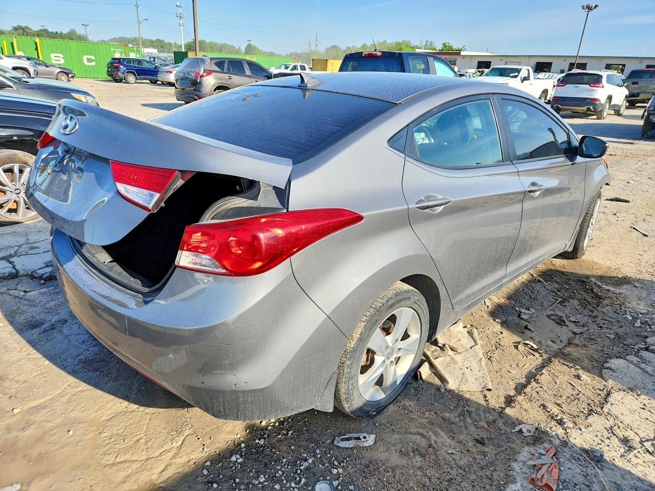 2013 Hyundai Elantra Gls Gray vin: 5NPDH4AE6DH330262