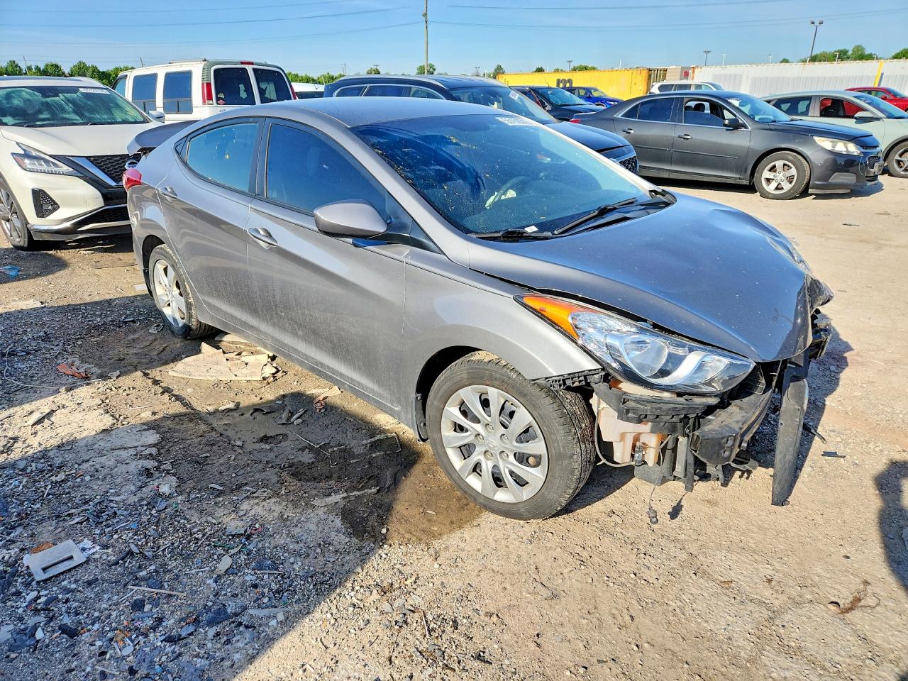 2013 Hyundai Elantra Gls Gray vin: 5NPDH4AE6DH330262