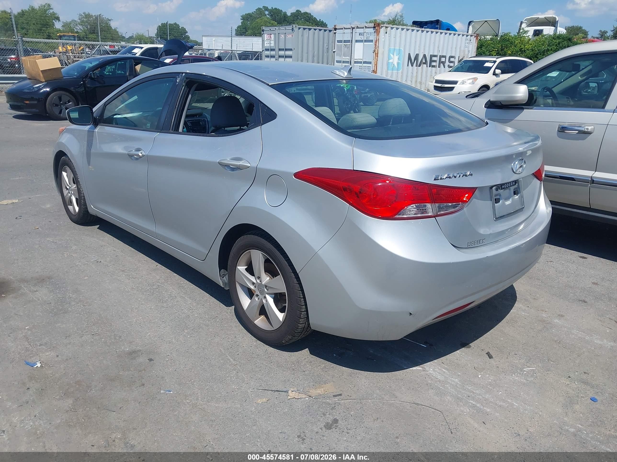 2013 Hyundai Elantra Gls Silver vin: 5NPDH4AE6DH332206