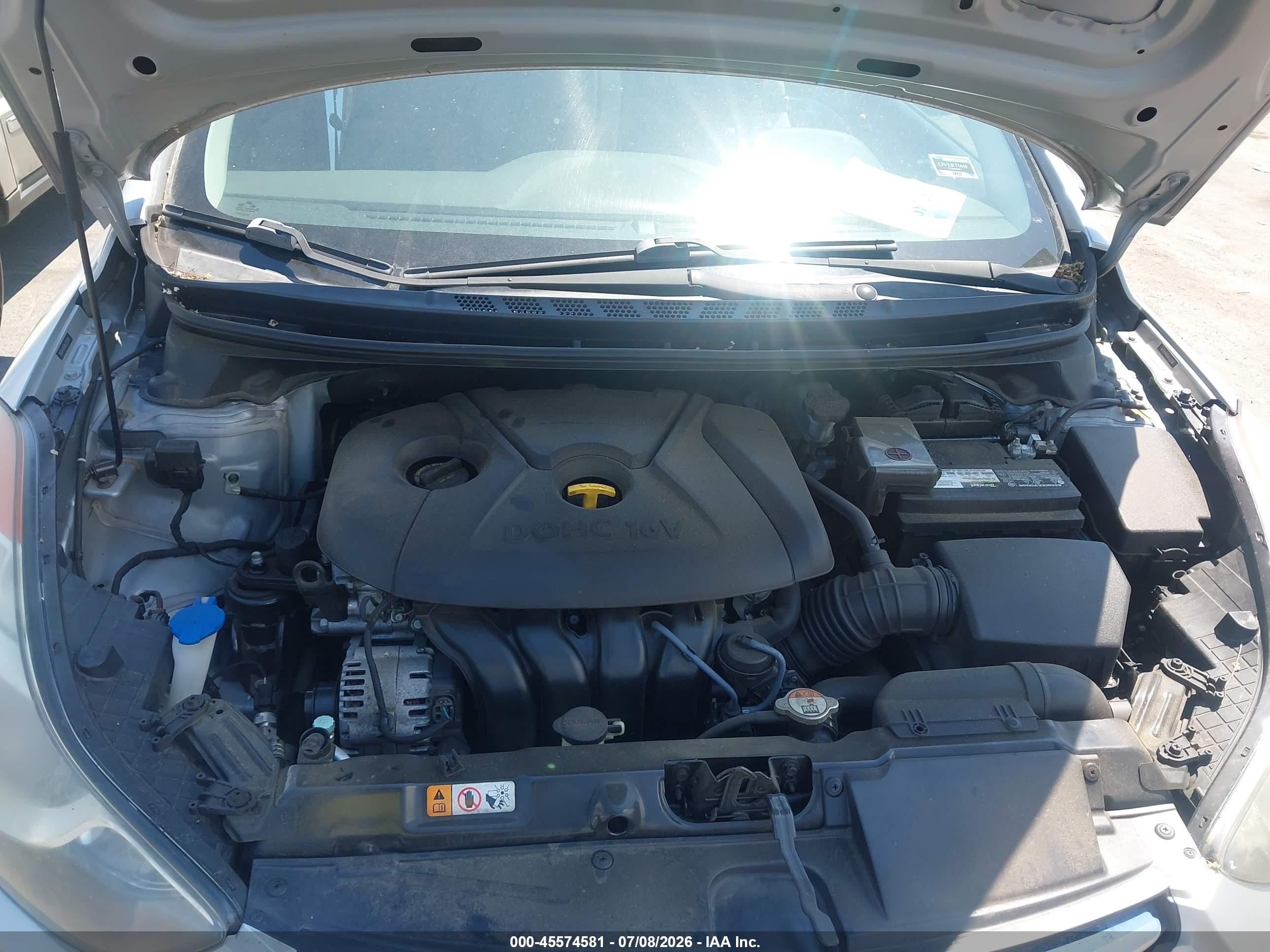 2013 Hyundai Elantra Gls Silver vin: 5NPDH4AE6DH332206