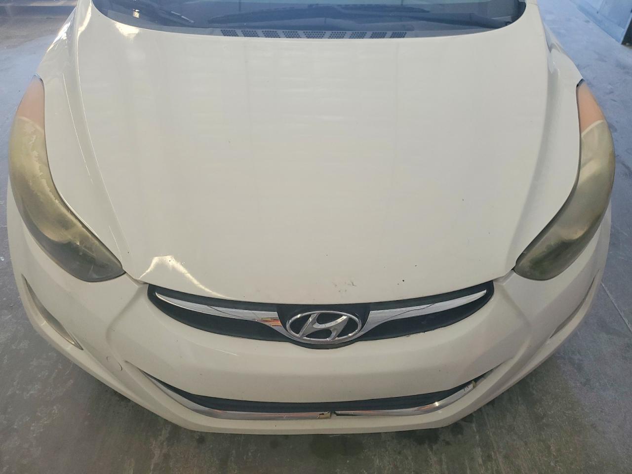 2013 Hyundai Elantra Gls White vin: 5NPDH4AE6DH340905