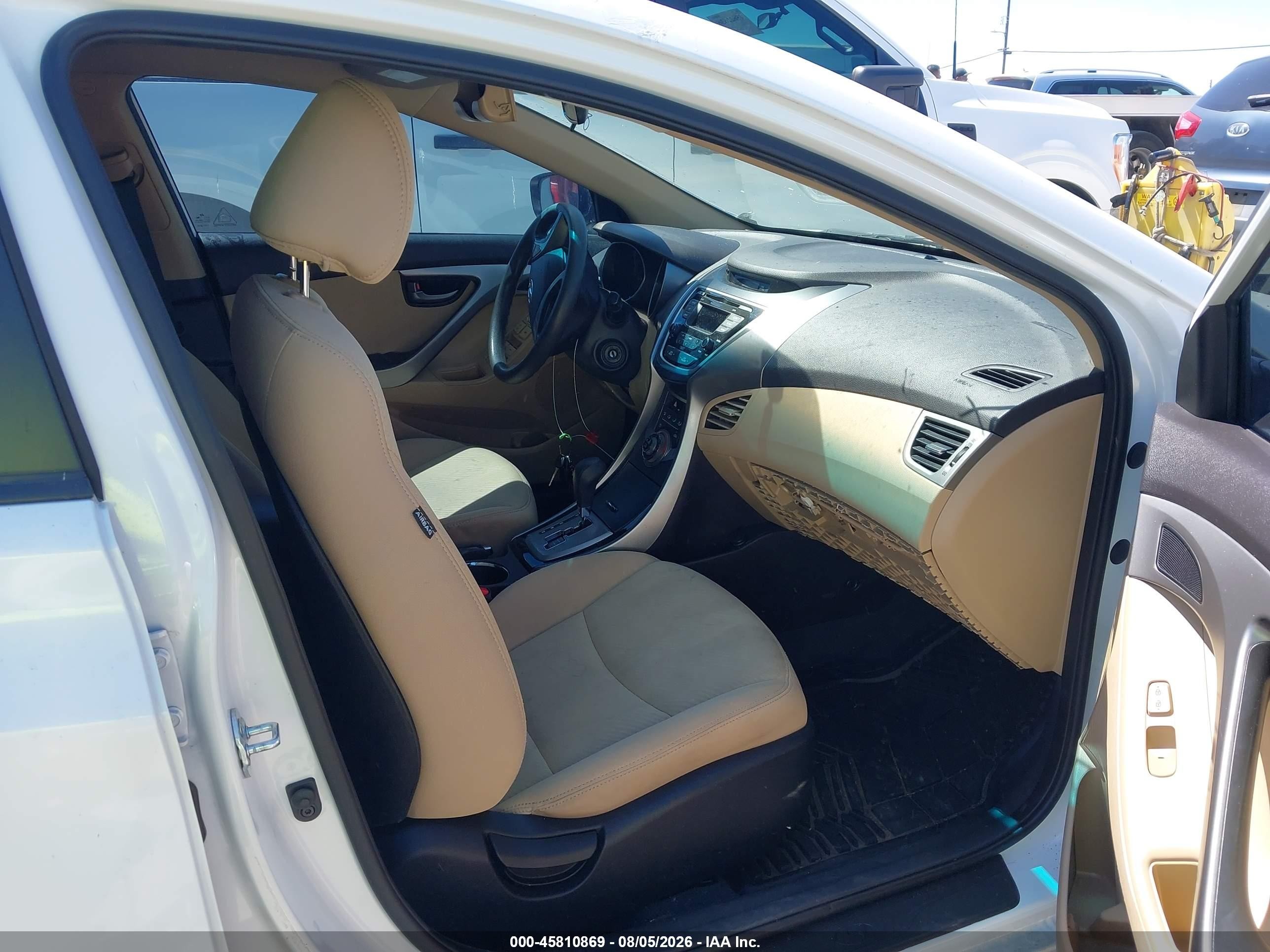 2013 Hyundai Elantra Gls White vin: 5NPDH4AE6DH342492