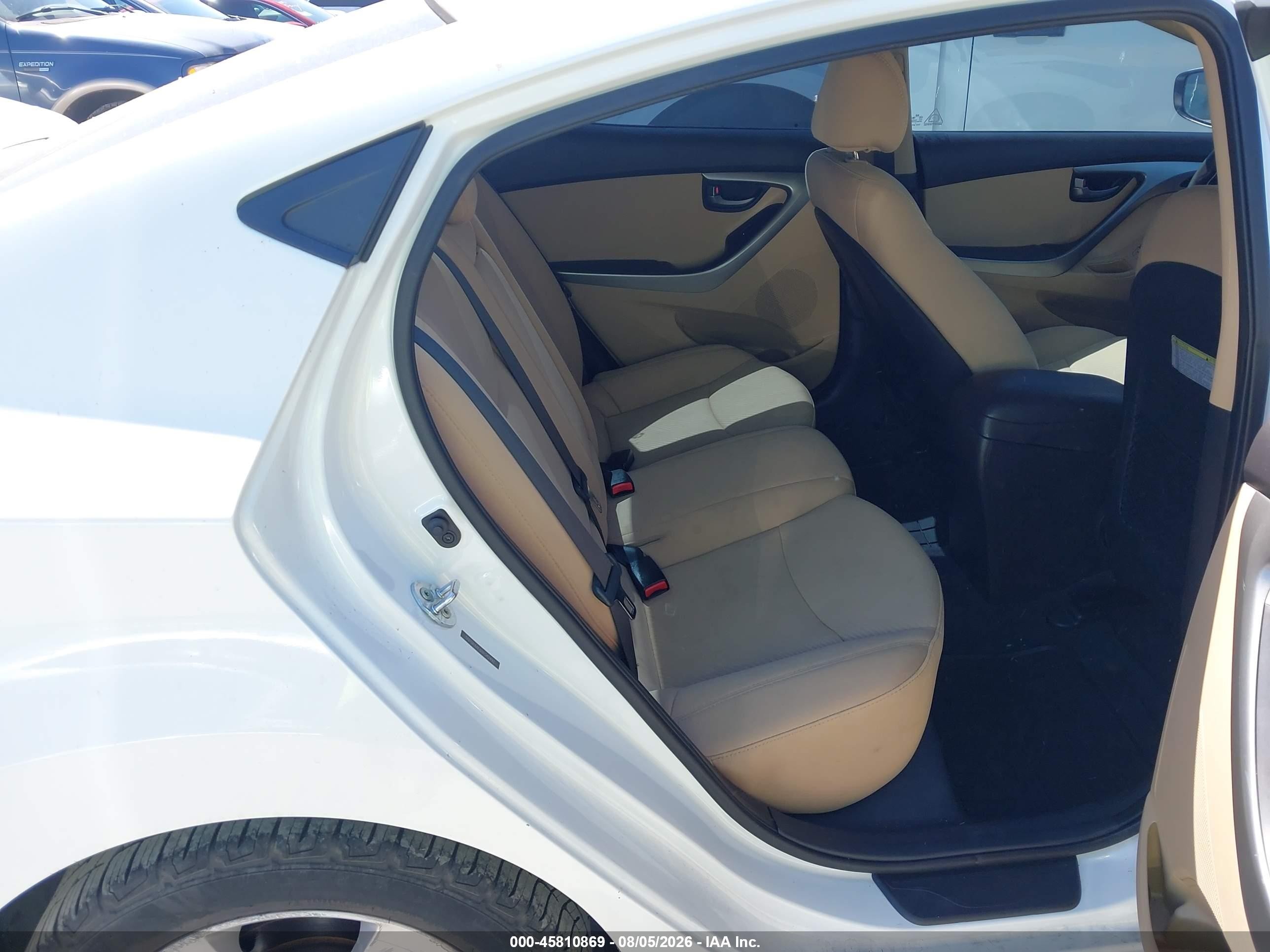 2013 Hyundai Elantra Gls White vin: 5NPDH4AE6DH342492