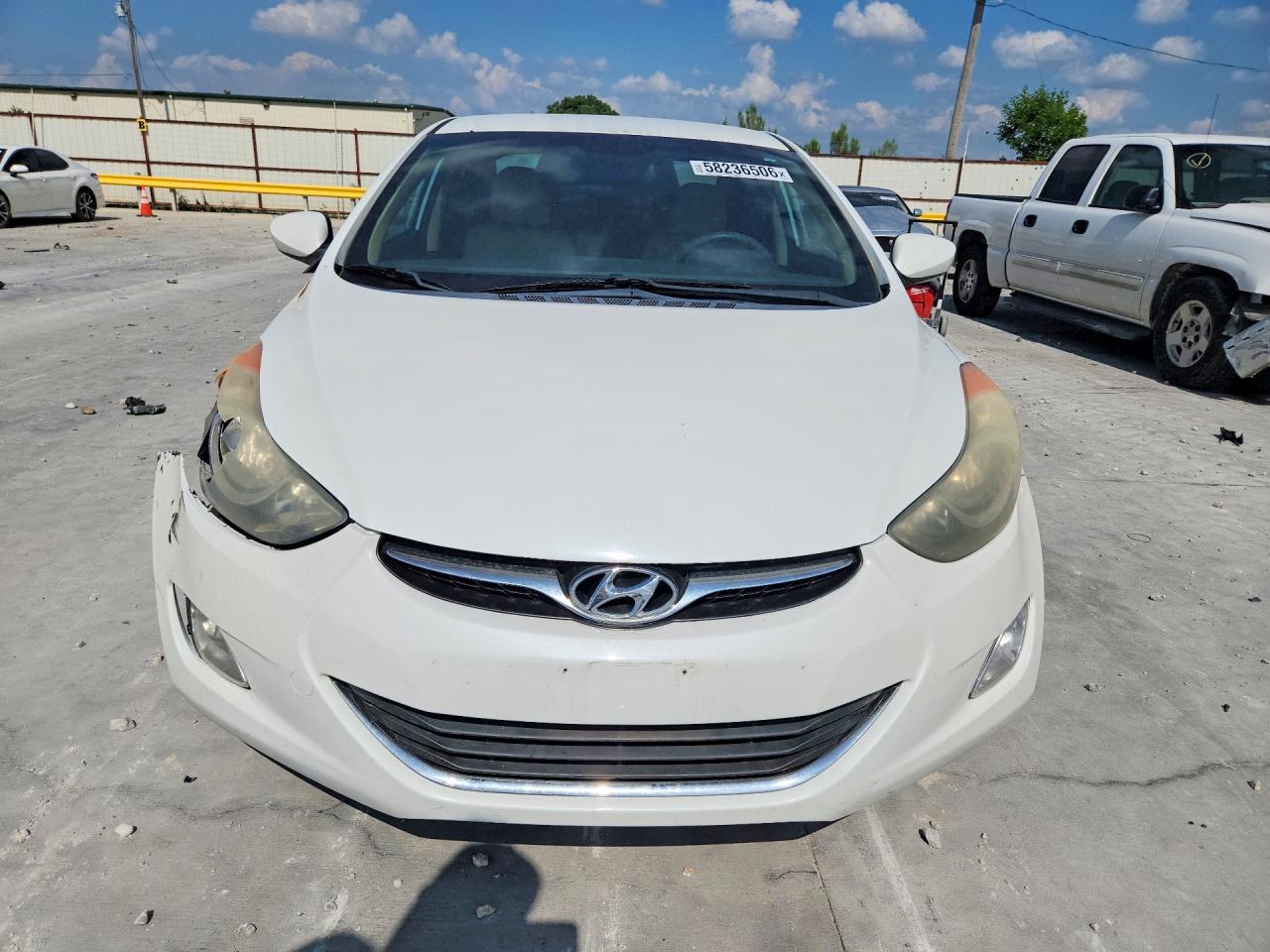 2013 Hyundai Elantra Gls White vin: 5NPDH4AE6DH344551