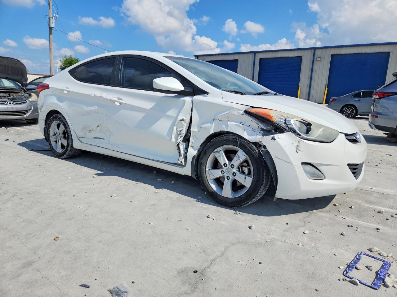 2013 Hyundai Elantra Gls White vin: 5NPDH4AE6DH344551