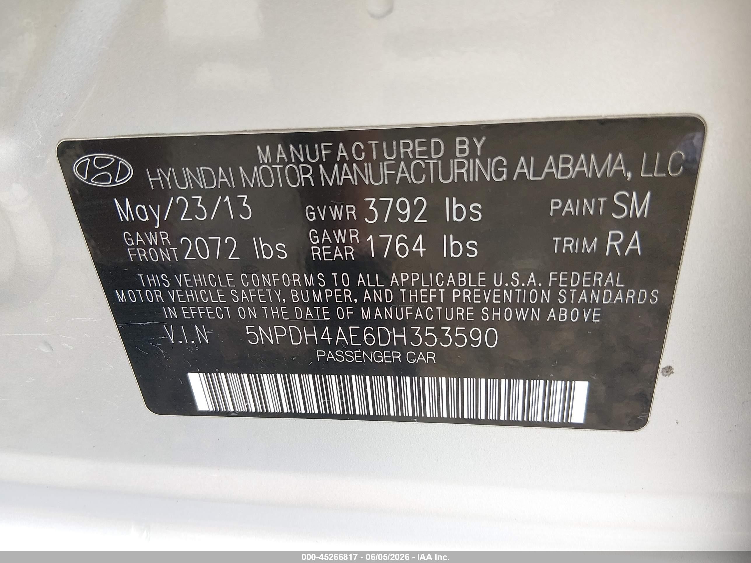 2013 Hyundai Elantra Gls Silver vin: 5NPDH4AE6DH353590