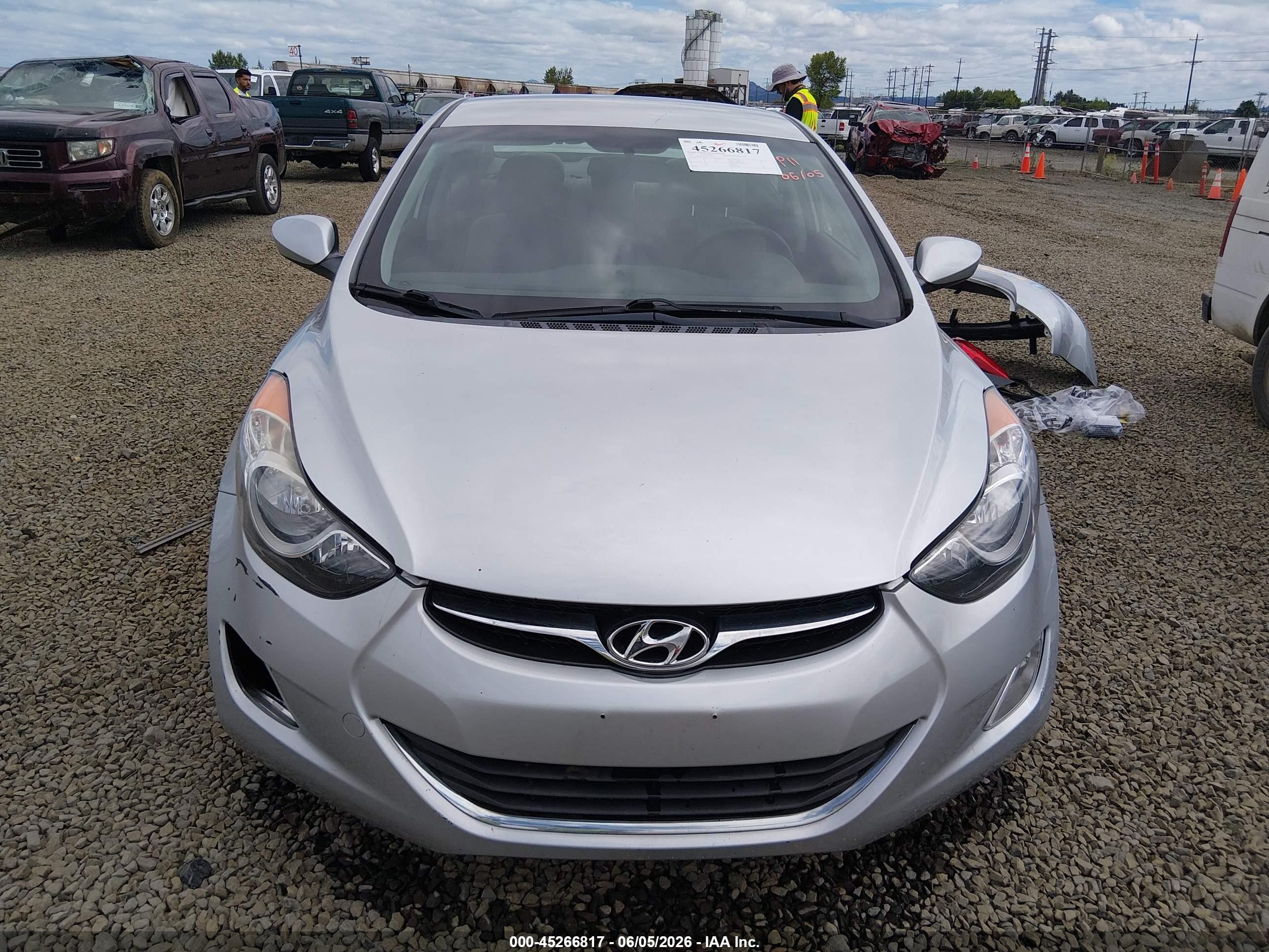2013 Hyundai Elantra Gls Silver vin: 5NPDH4AE6DH353590