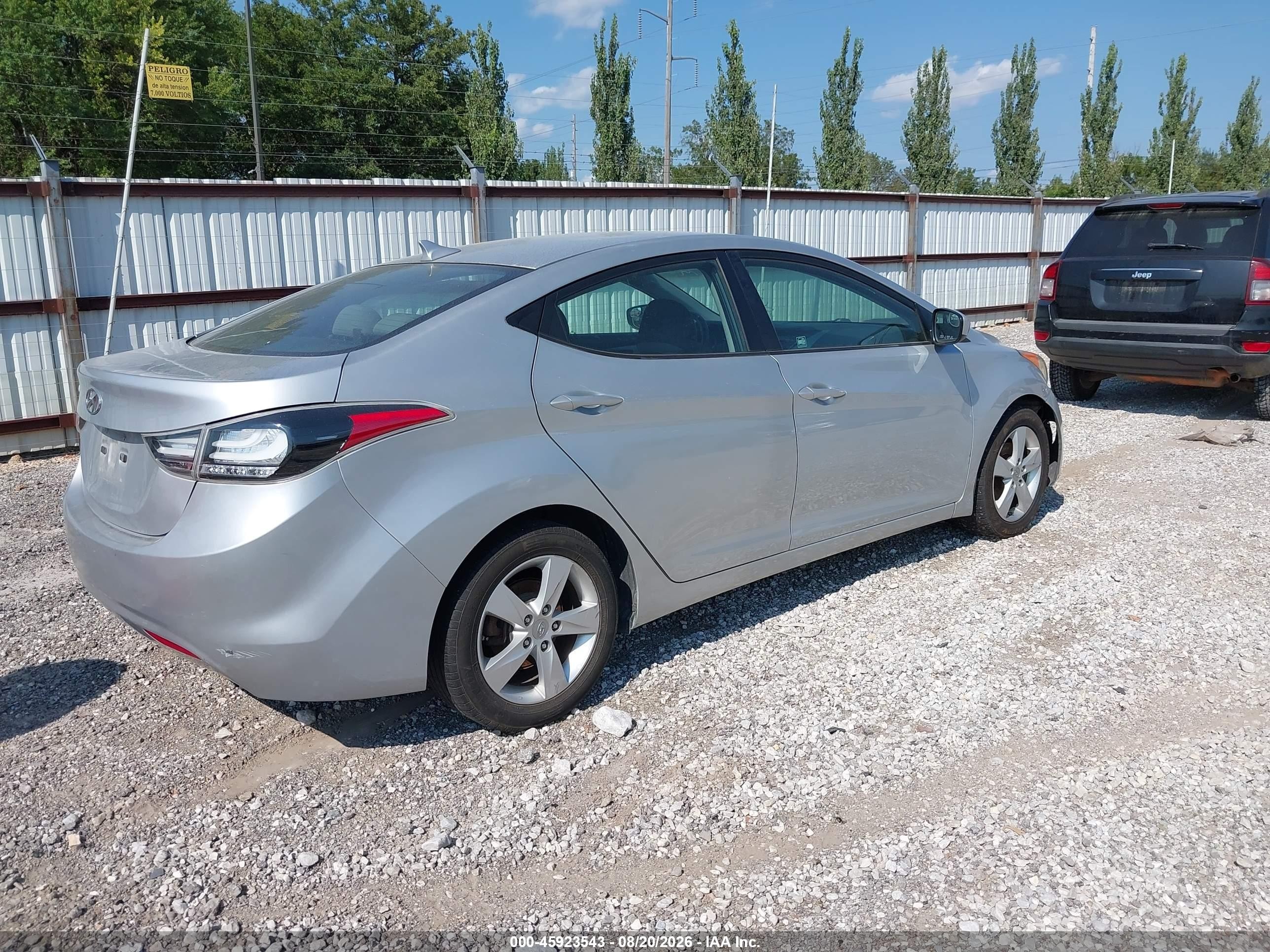 2013 Hyundai Elantra Gls Silver vin: 5NPDH4AE6DH361494