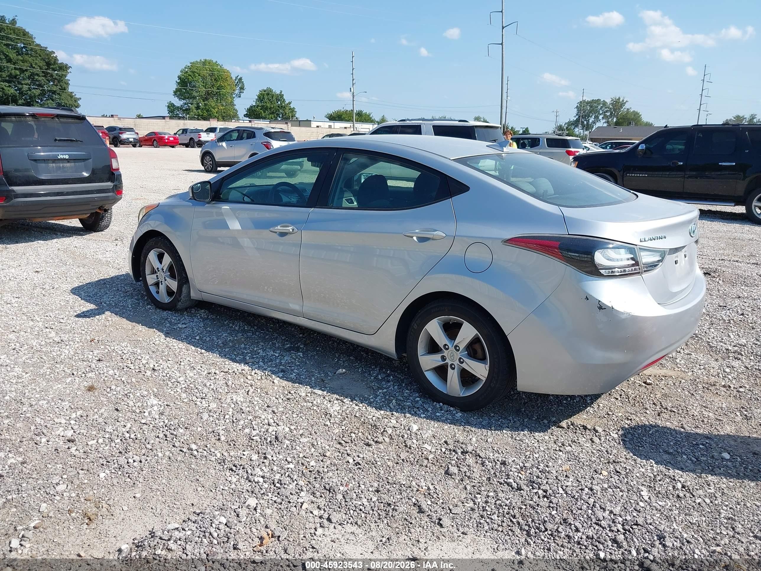 2013 Hyundai Elantra Gls Silver vin: 5NPDH4AE6DH361494