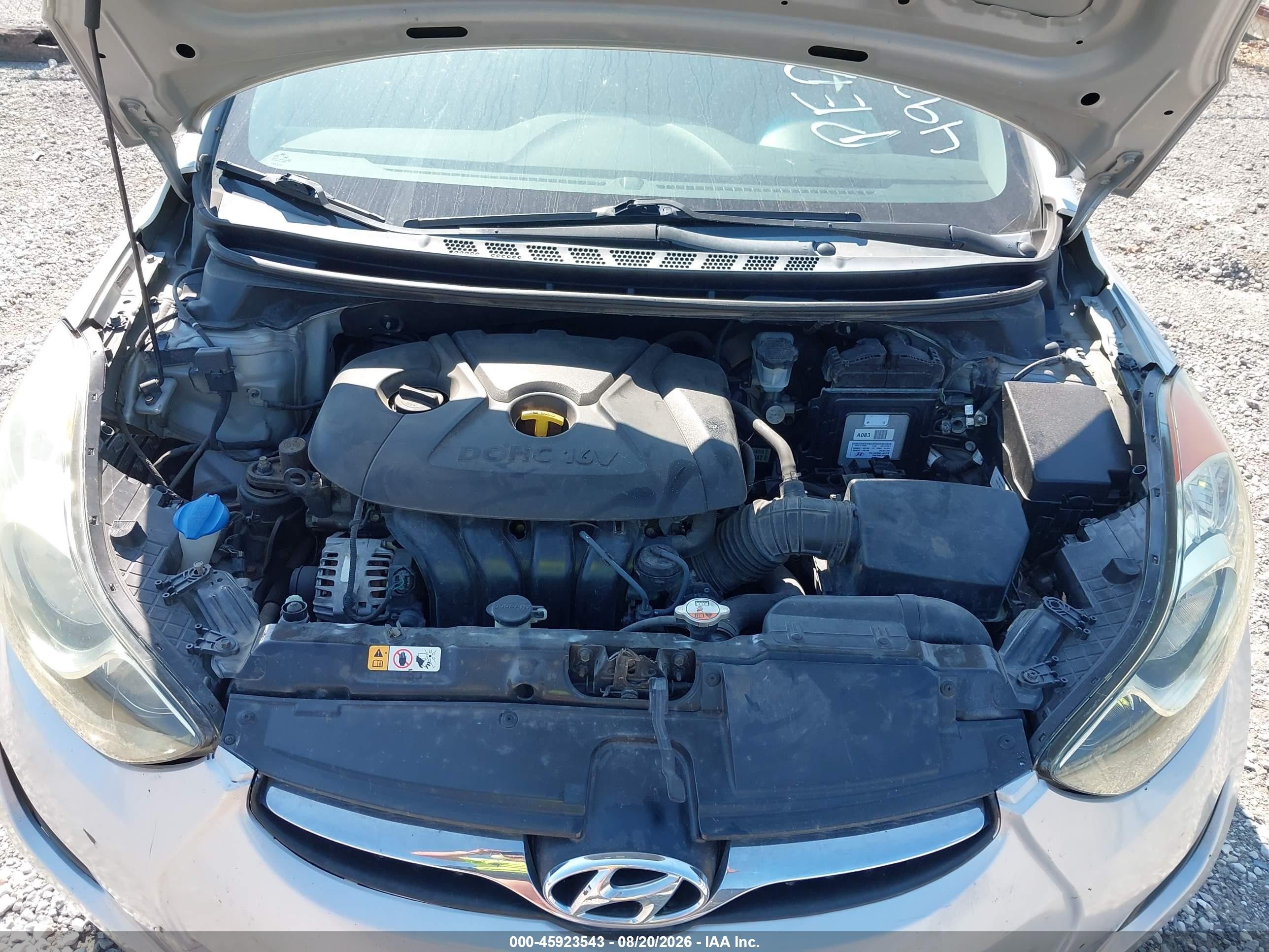 2013 Hyundai Elantra Gls Silver vin: 5NPDH4AE6DH361494