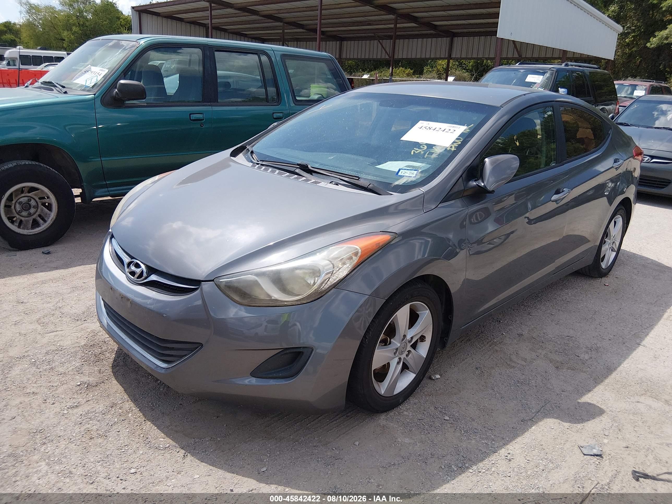 2013 Hyundai Elantra Gls Gray vin: 5NPDH4AE6DH369269