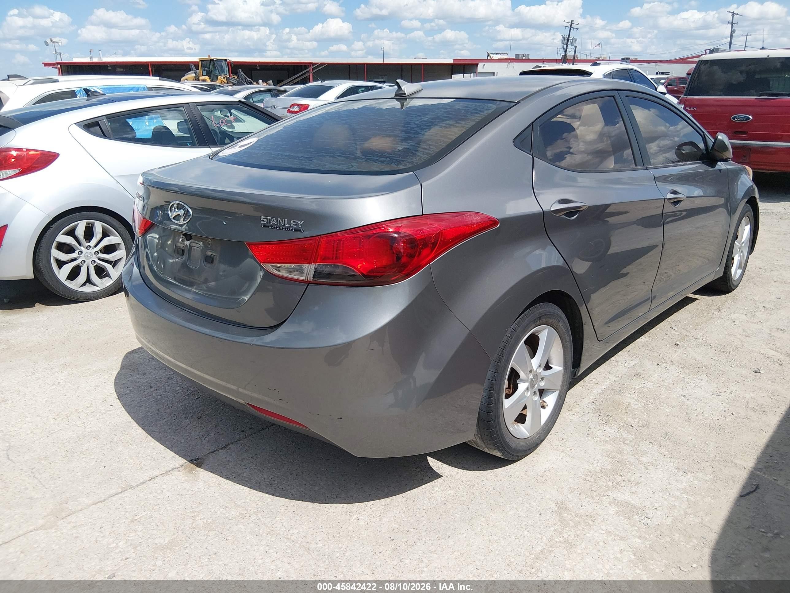 2013 Hyundai Elantra Gls Gray vin: 5NPDH4AE6DH369269