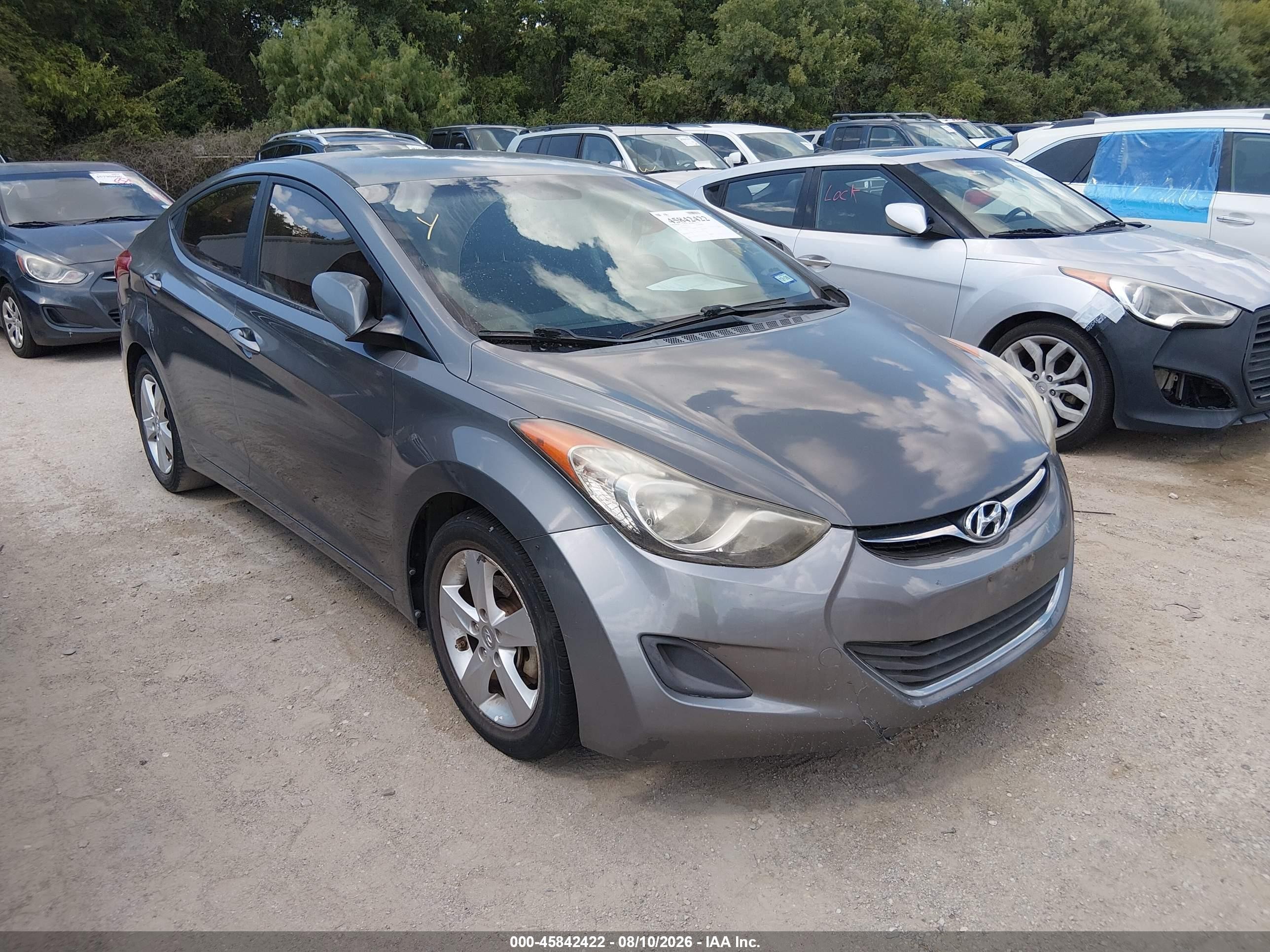2013 Hyundai Elantra Gls Gray vin: 5NPDH4AE6DH369269