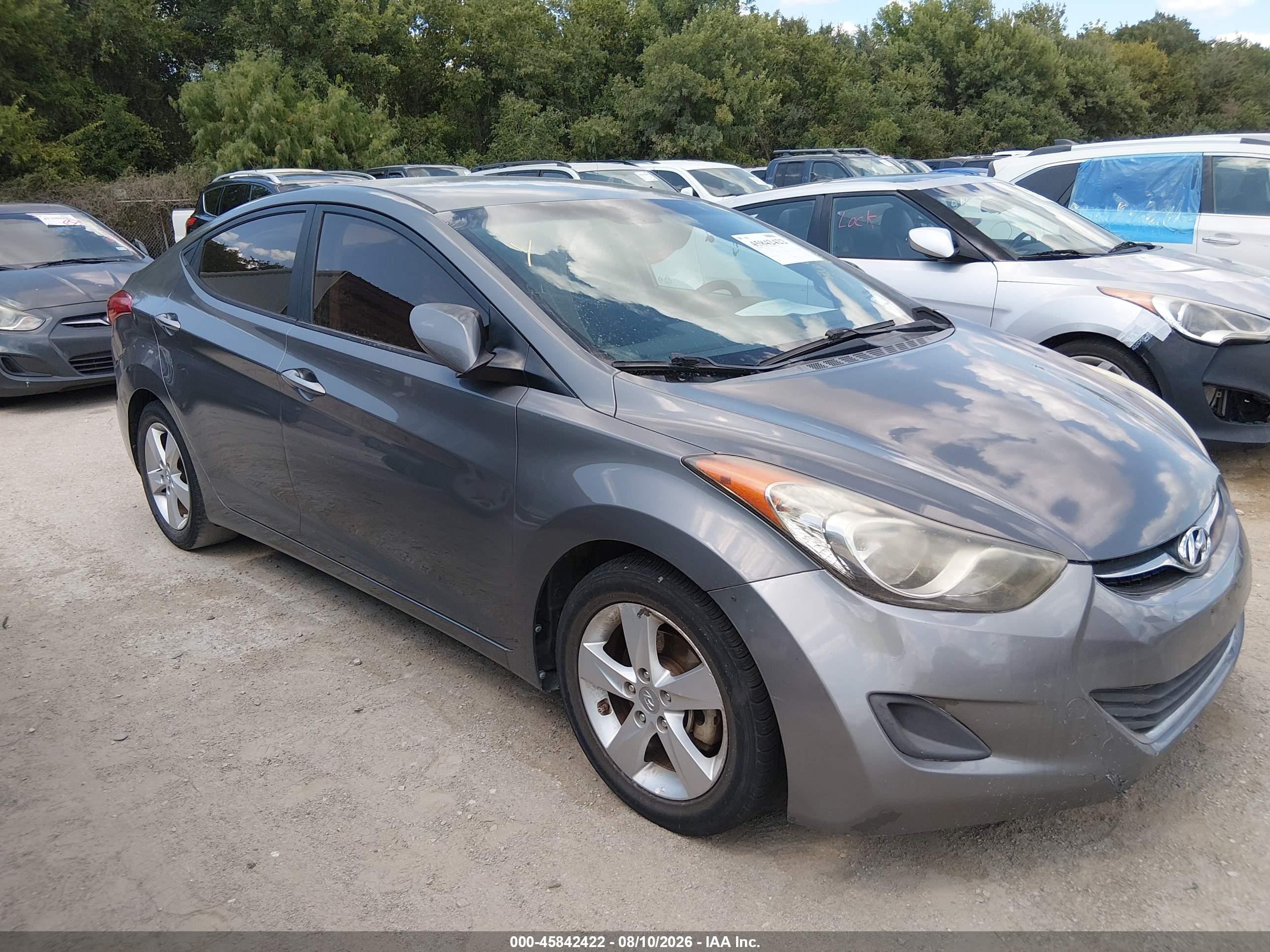 2013 Hyundai Elantra Gls Gray vin: 5NPDH4AE6DH369269
