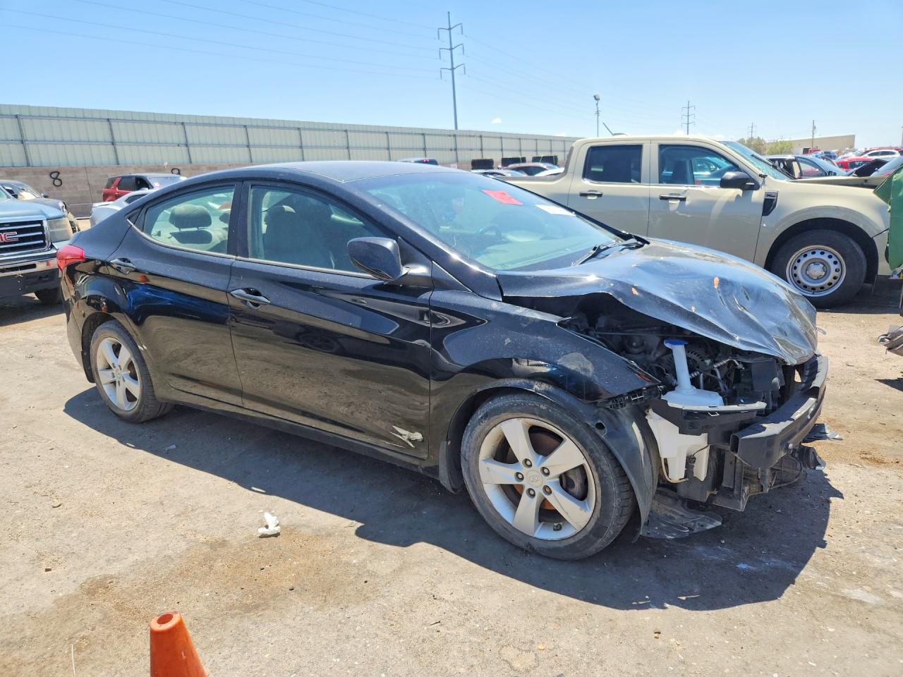 2013 Hyundai Elantra Gls Black vin: 5NPDH4AE6DH372785