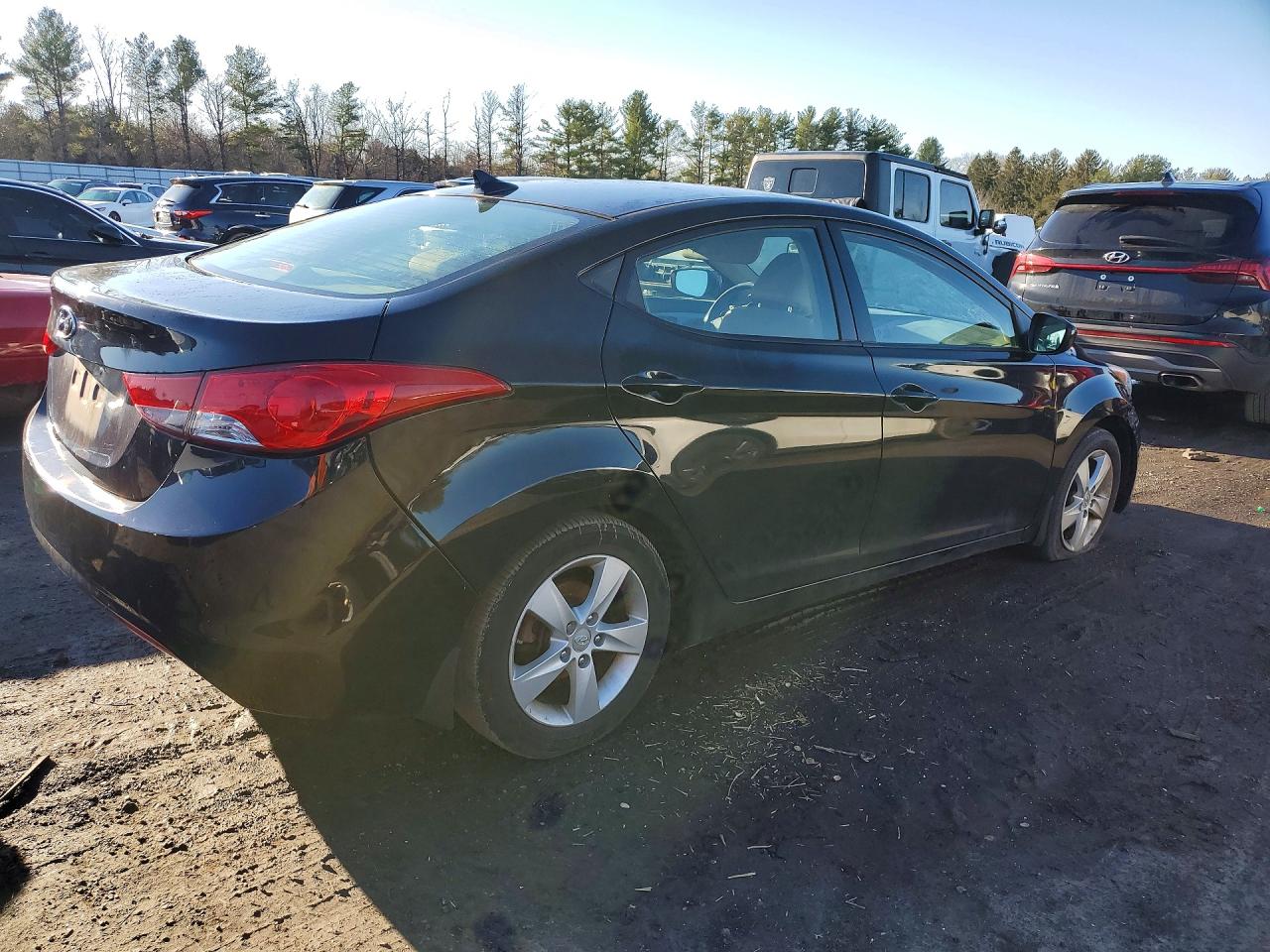2013 Hyundai Elantra Gls Black vin: 5NPDH4AE6DH381163