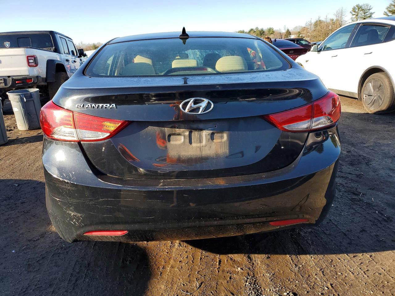 2013 Hyundai Elantra Gls Black vin: 5NPDH4AE6DH381163