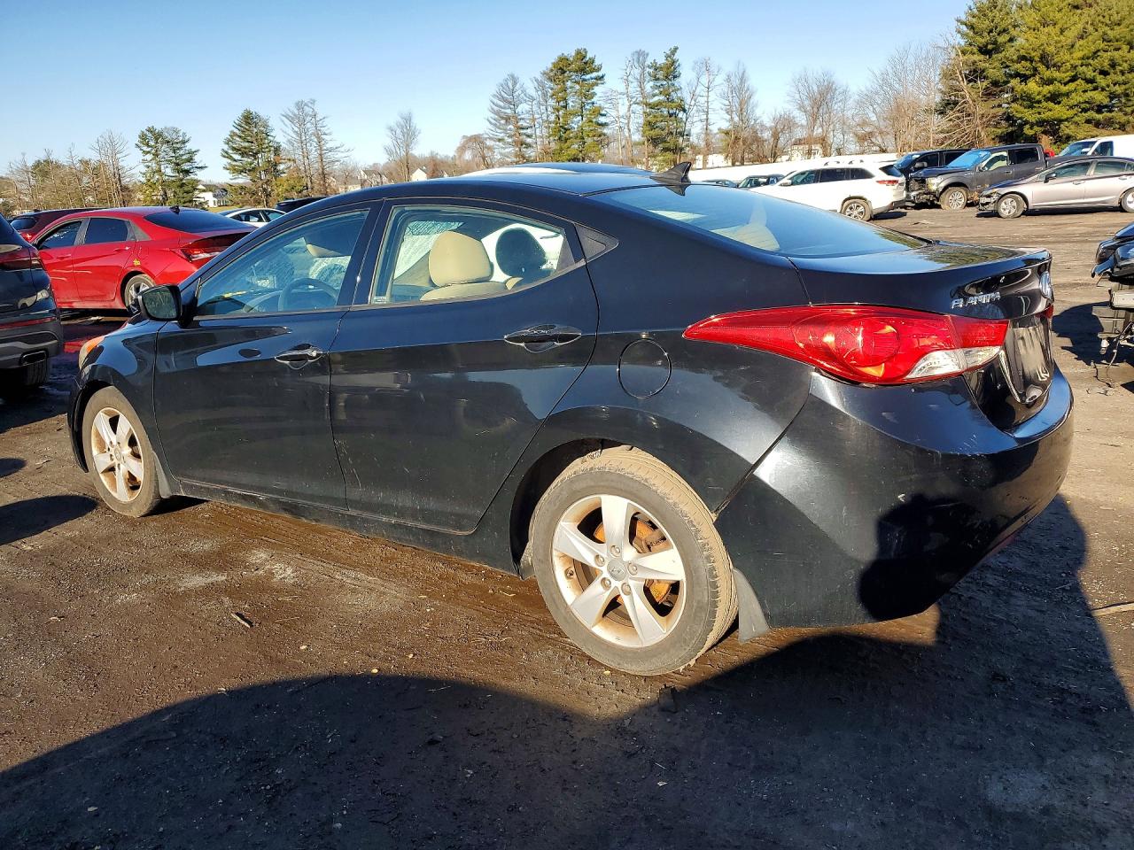 2013 Hyundai Elantra Gls Black vin: 5NPDH4AE6DH381163