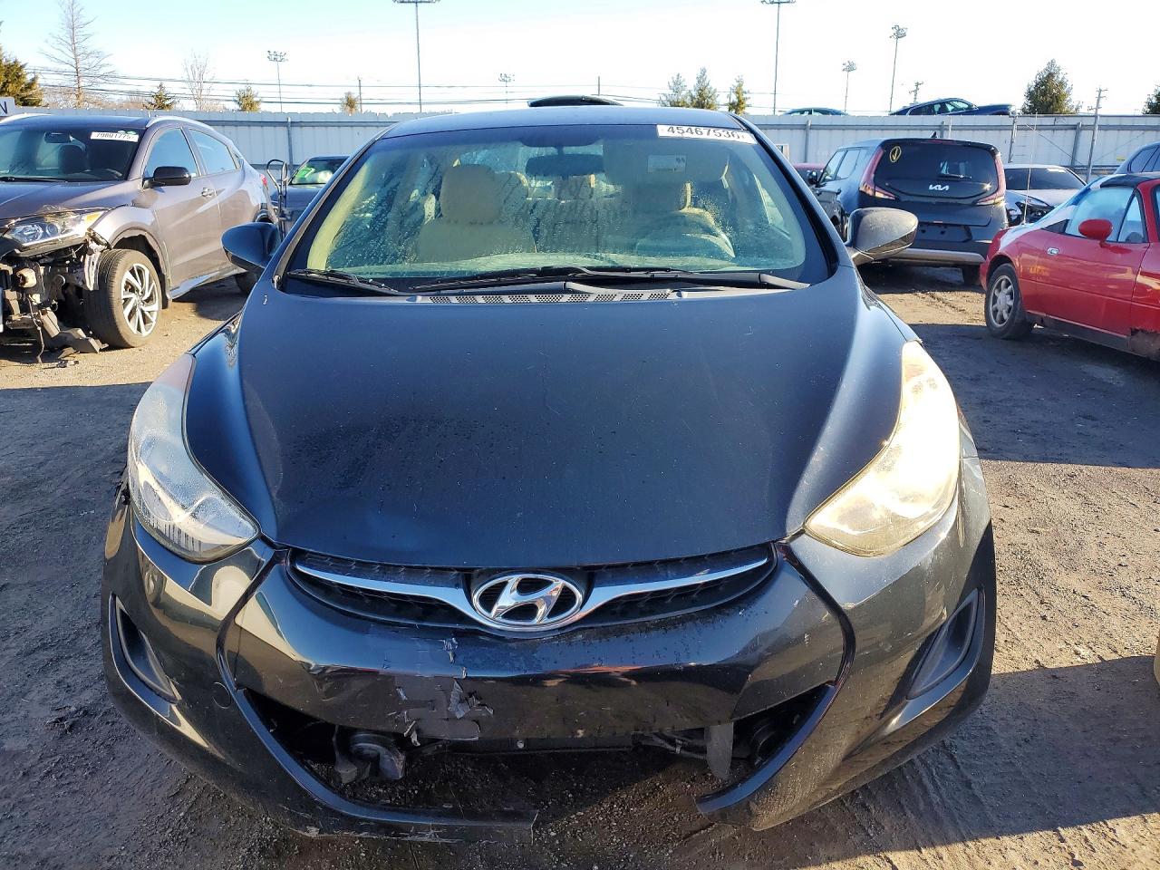 2013 Hyundai Elantra Gls Black vin: 5NPDH4AE6DH381163