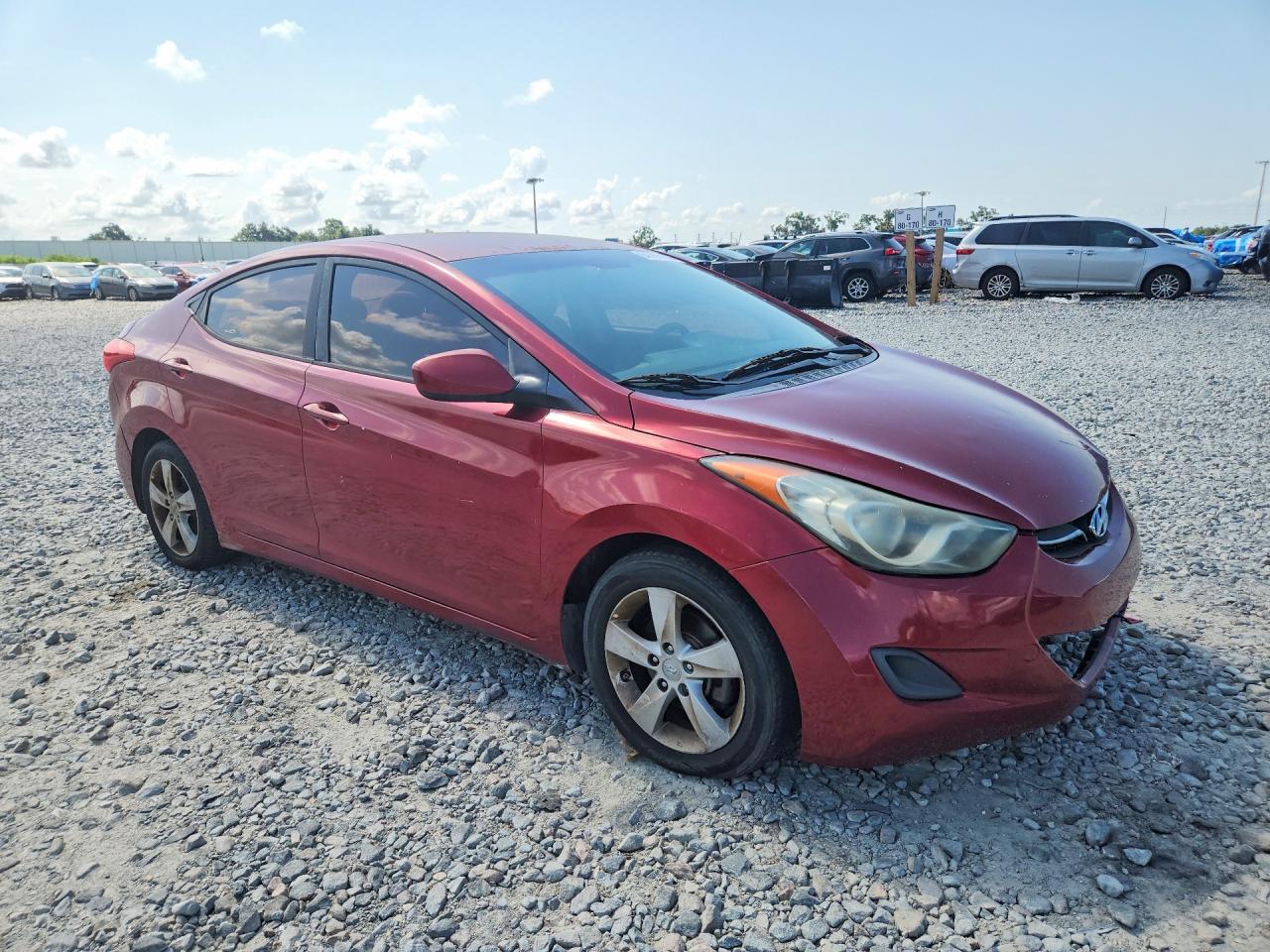 2013 Hyundai Elantra Gls Red vin: 5NPDH4AE6DH385908