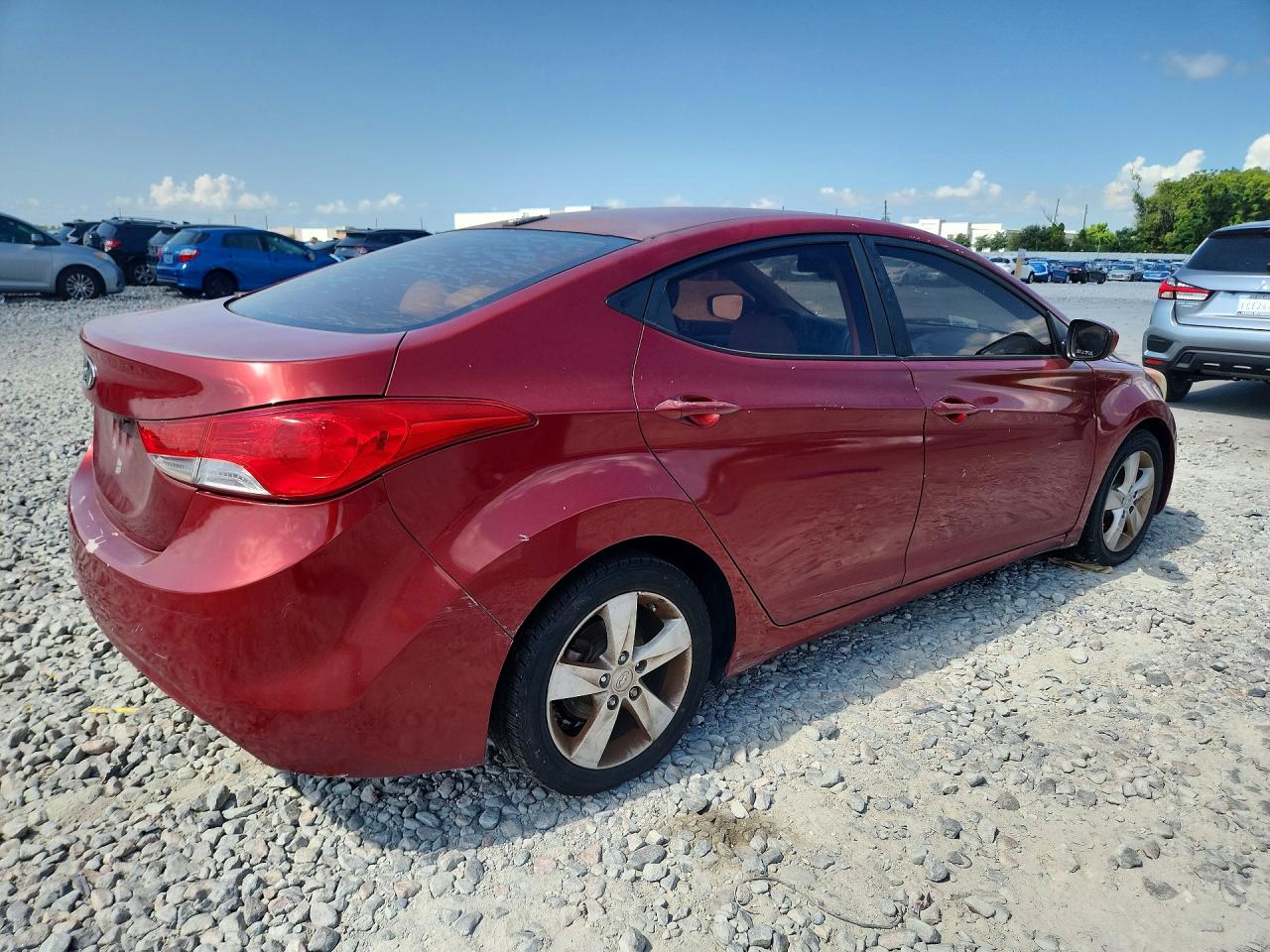 2013 Hyundai Elantra Gls Red vin: 5NPDH4AE6DH385908