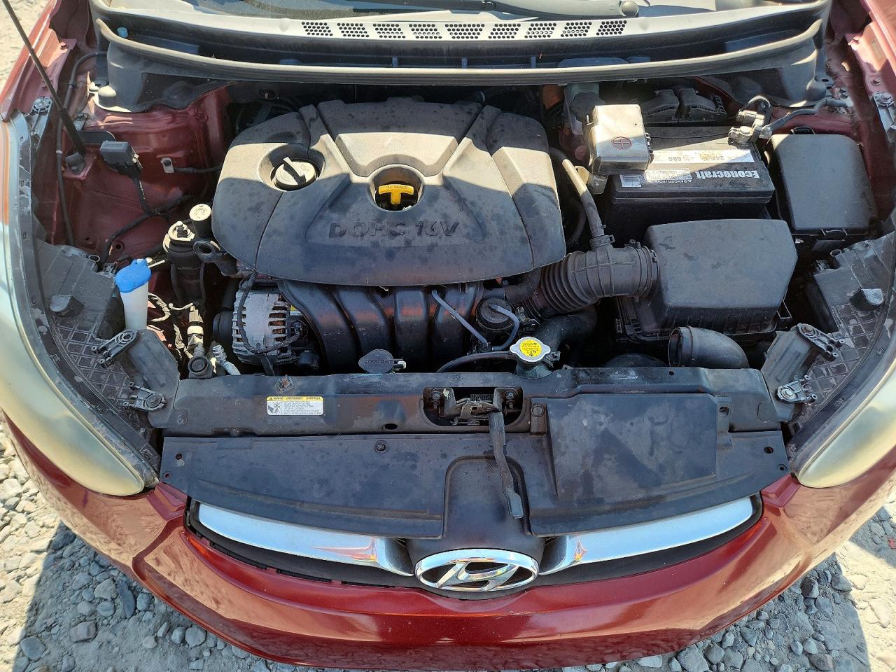 2013 Hyundai Elantra Gls Red vin: 5NPDH4AE6DH385908