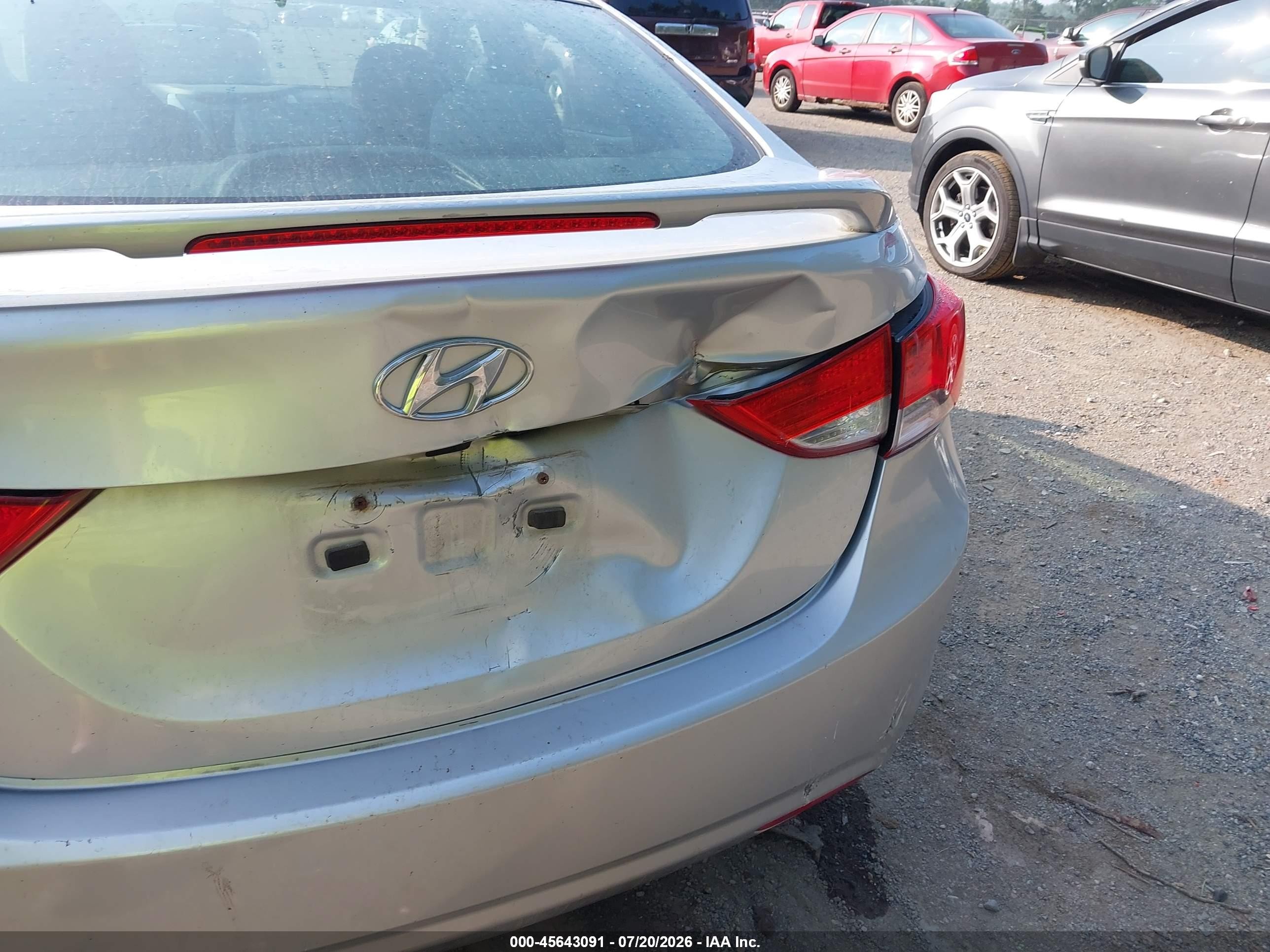 2013 Hyundai Elantra Gls Silver vin: 5NPDH4AE6DH392714