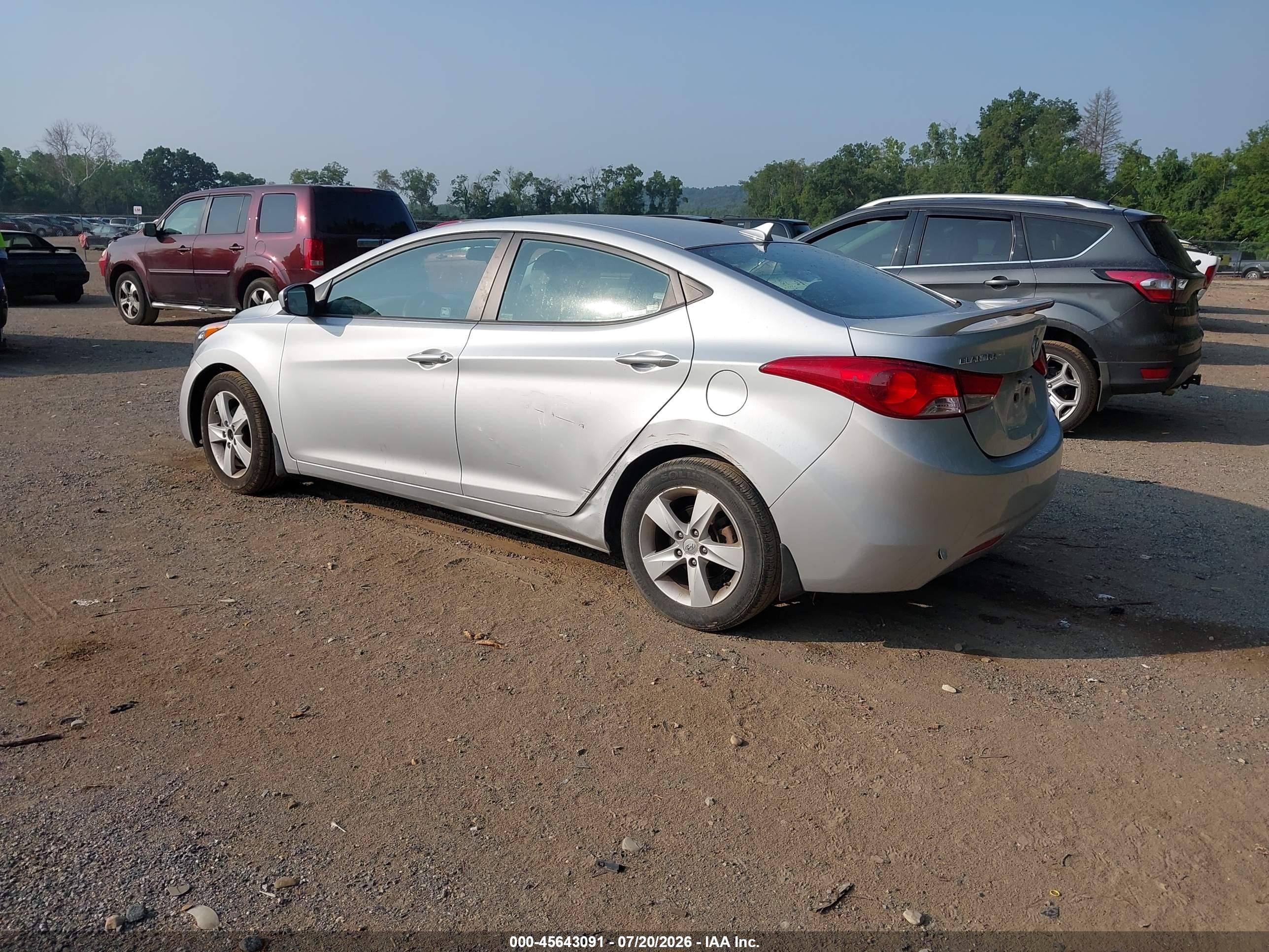 2013 Hyundai Elantra Gls Silver vin: 5NPDH4AE6DH392714